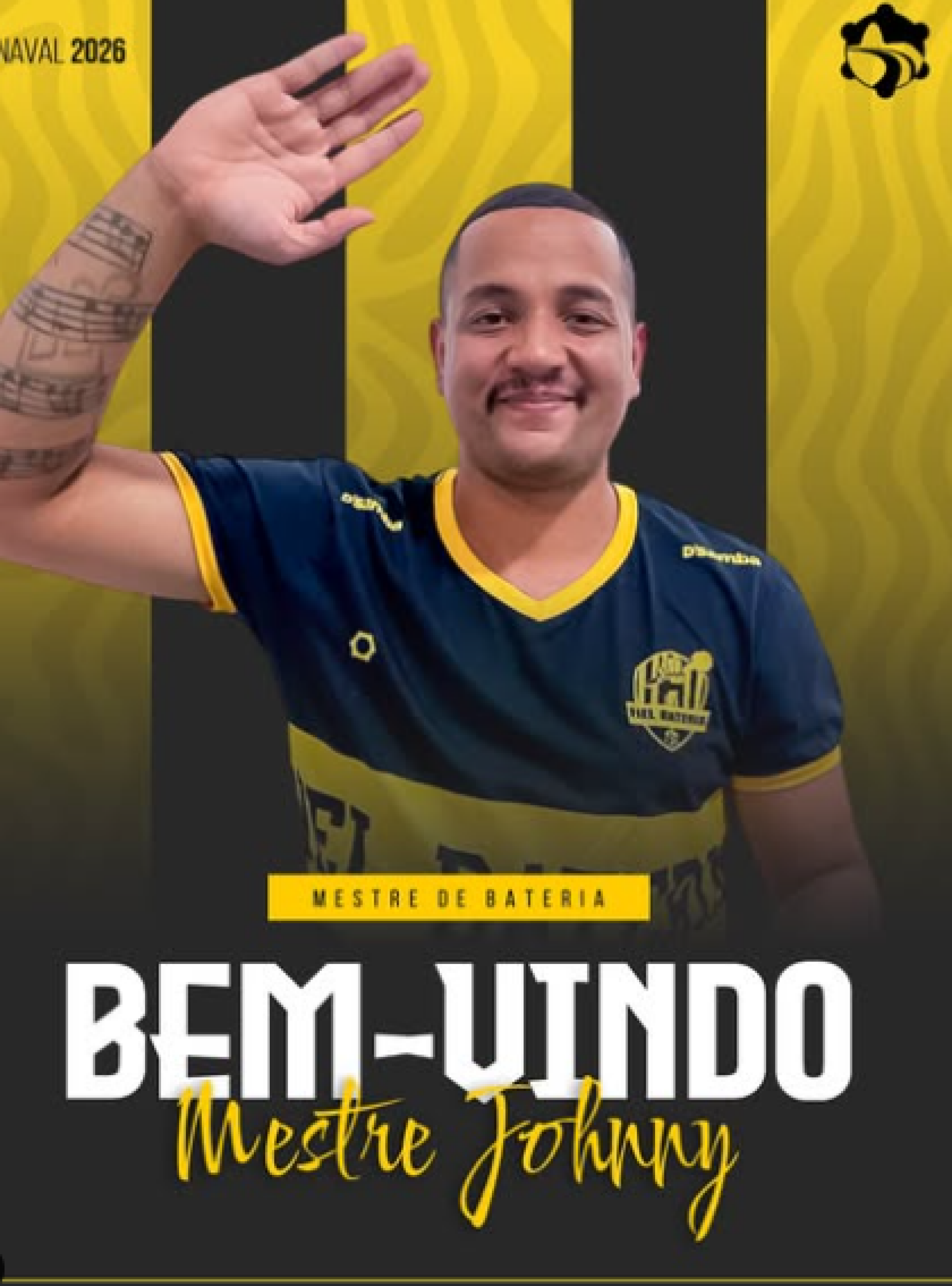 johnny é o novo mestre de bateria da São Clemente - Reprodução / Instagram