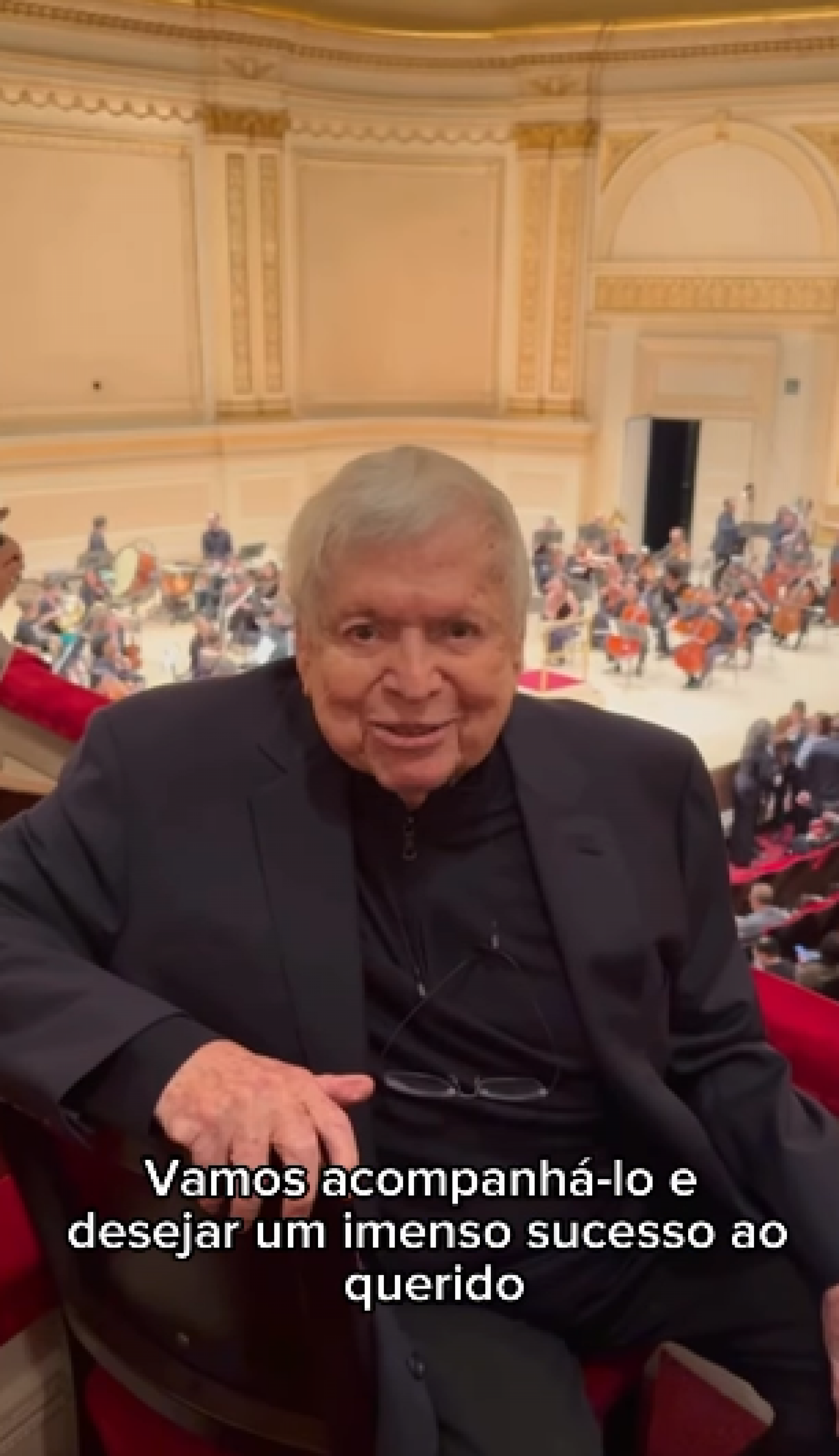 Boninho prestigia maestro João Carlos Martins em Nova Iorque - Reprodução de vídeo / Instagram