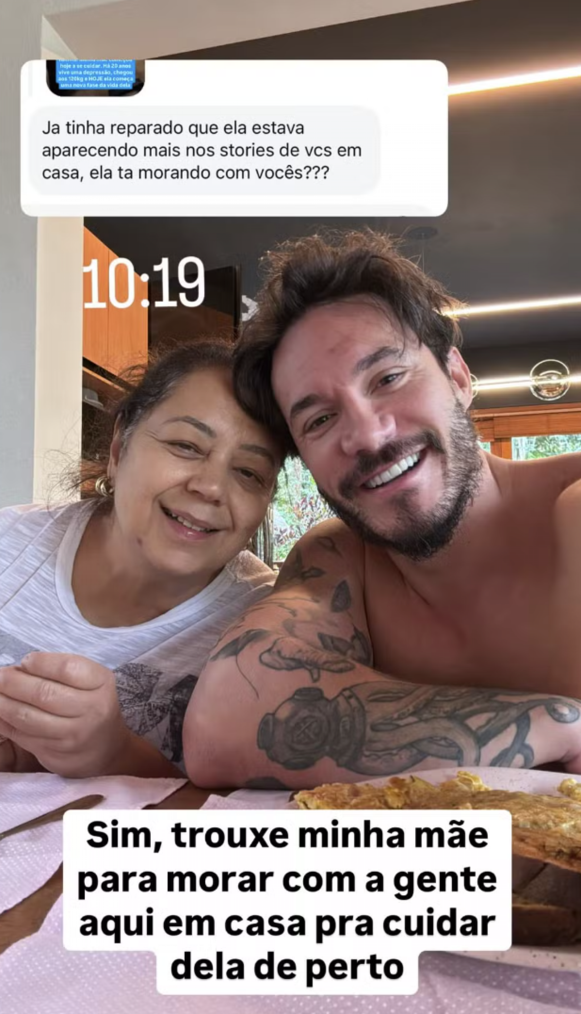 Eliezer acolhe a mãe em casa e explica motivo da mudança familiar
