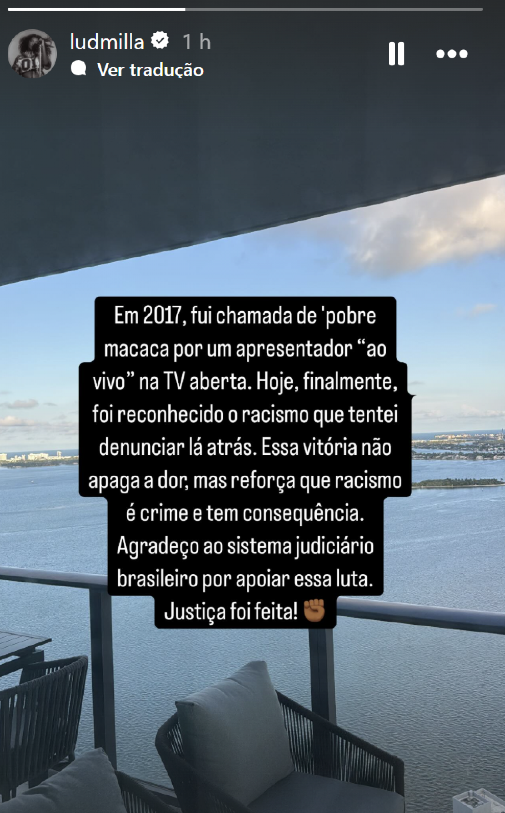 Ludmilla vence processo por injúria racial  - reprodução Instagram