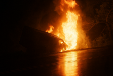 Carreta carregada de chocolate pega fogo