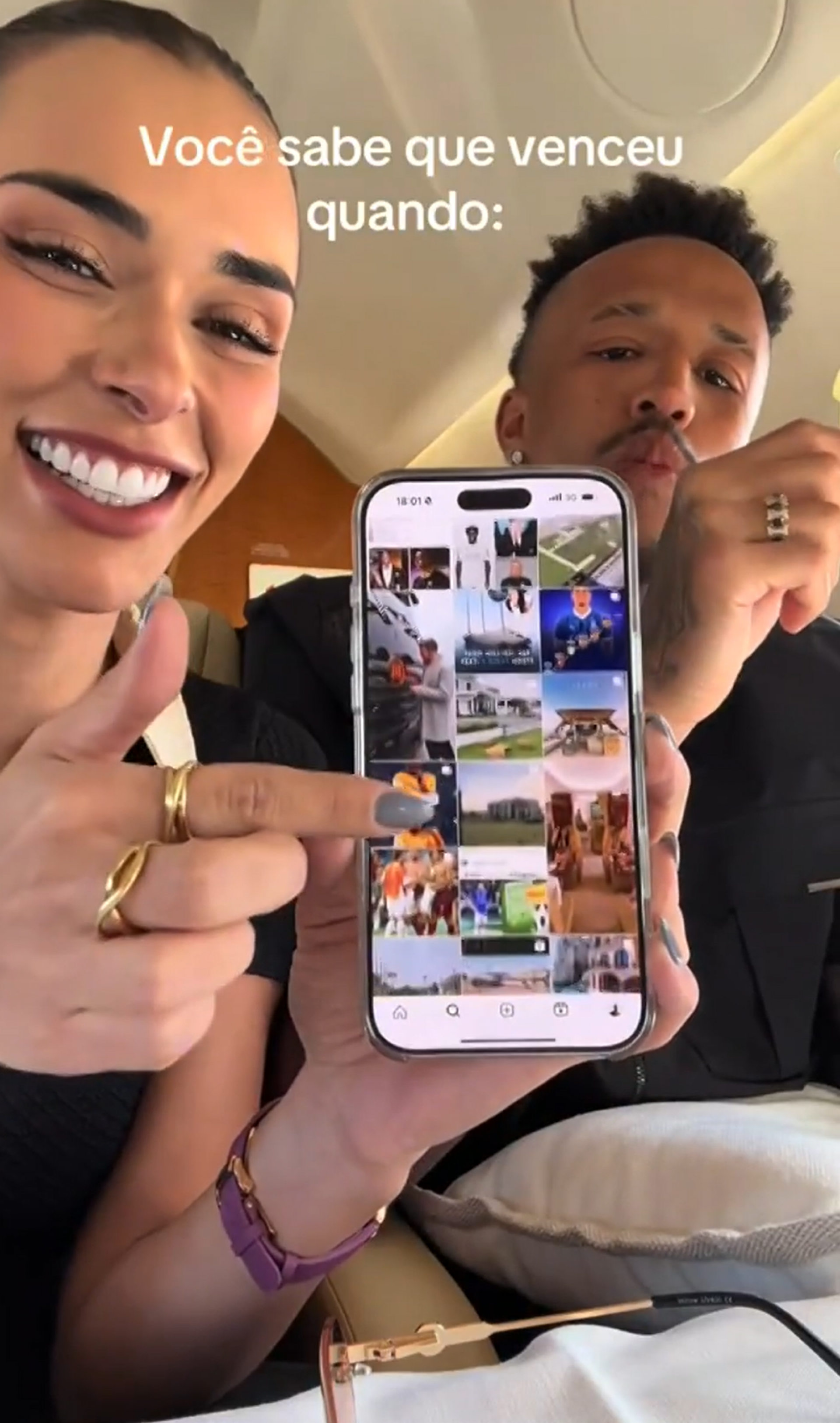 Tainá Castro faz teste de fidelidade com Éder Militão - reprodução TikTok