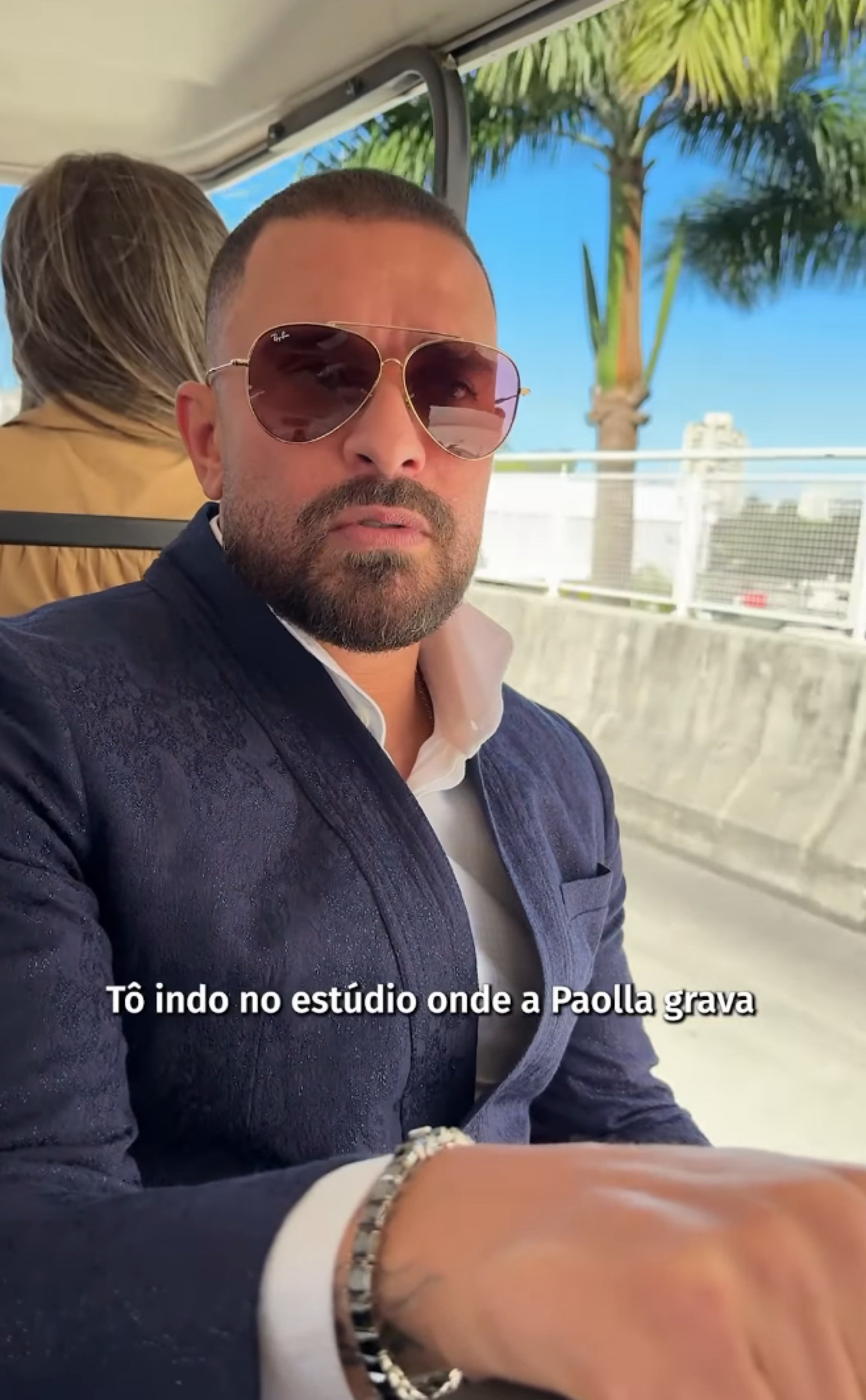 Diogo Nogueira surpreende Paolla Oliveira em gravações de Vale Tudo - reprodução Instagram