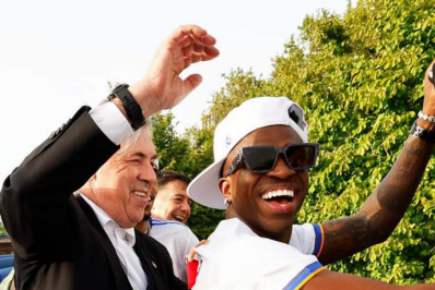 Vini Jr agradece e manda recado a Ancelotti: 'Eu te espero no Brasil'