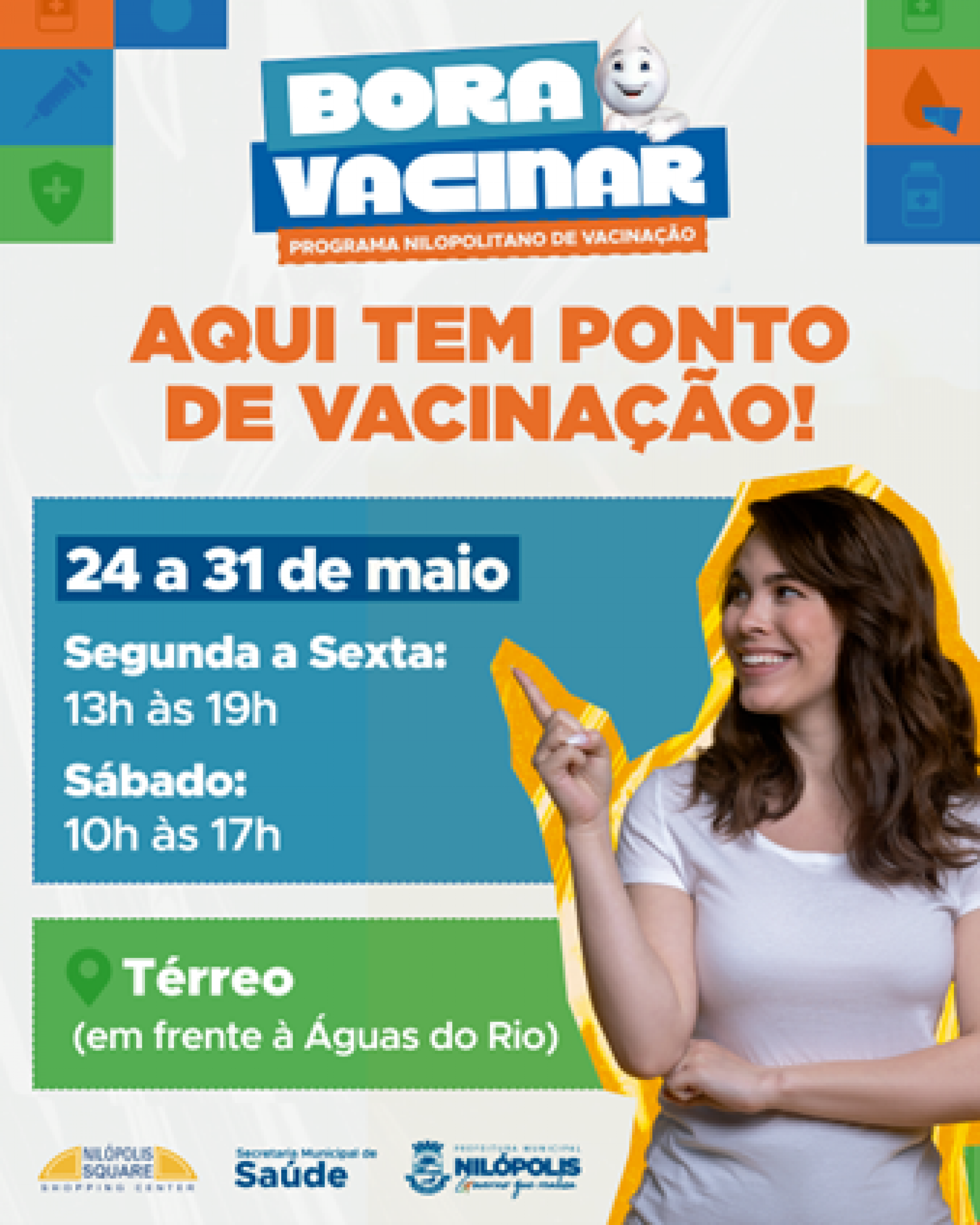 Campanha de Vacina&ccedil;&atilde;o  - Shopping Nil&oacute;polis Square - Divulga&ccedil;&atilde;o
