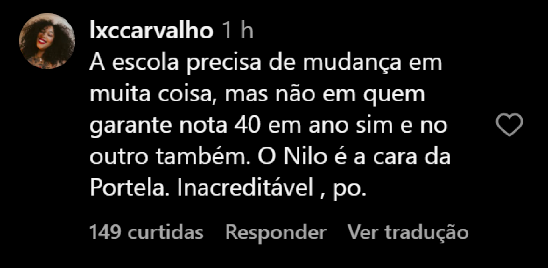 A saída do mestre Nilo Sérgio gerou forte repercussão entre torcedores e integrantes da escola - reprodução Instagram