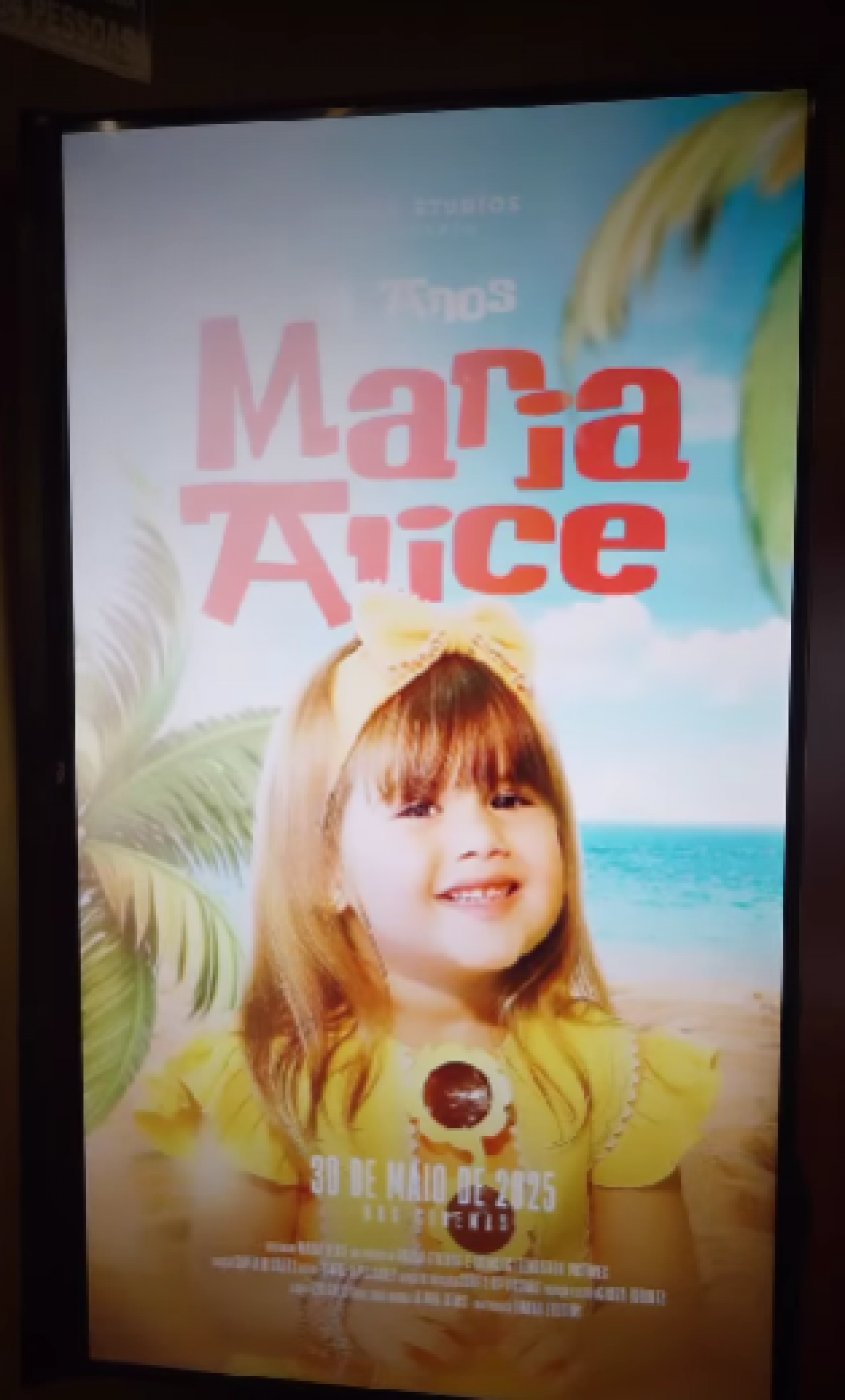 Virginia Fonseca comemora aniversário da filha, Maria Alice, em cinema - Reprodução de vídeo / Instagram