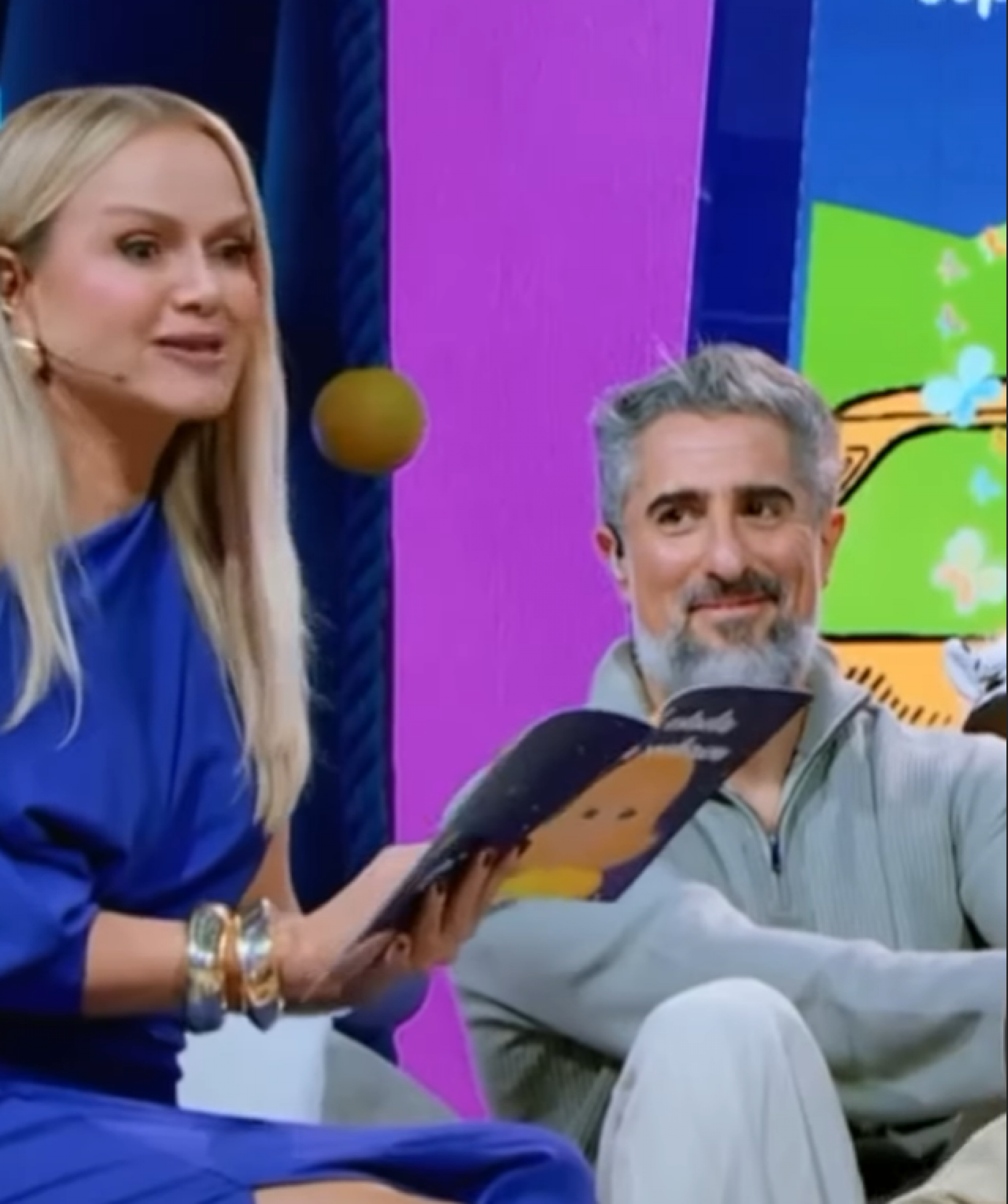 Eliana se comove com homenagem dos filhos no palco do Caldeirão com Mion - reprodução Instagram