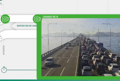 Acidente na Ponte Rio-Niterói provoca intenso congestionamento 