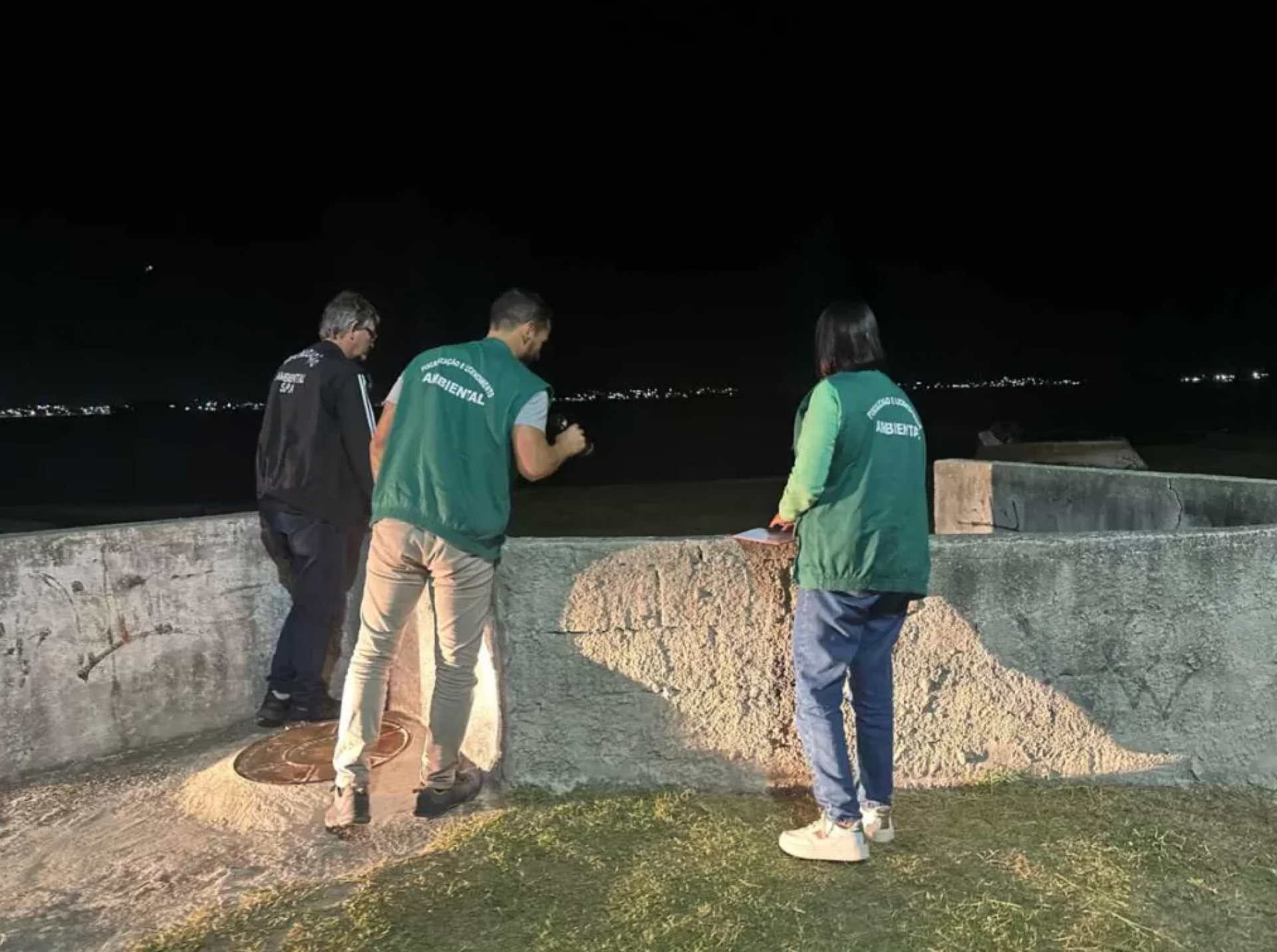 N&uacute;cleo Especial de Fiscaliza&ccedil;&atilde;o de Saneamento realiza vistoria noturna - Ascom 