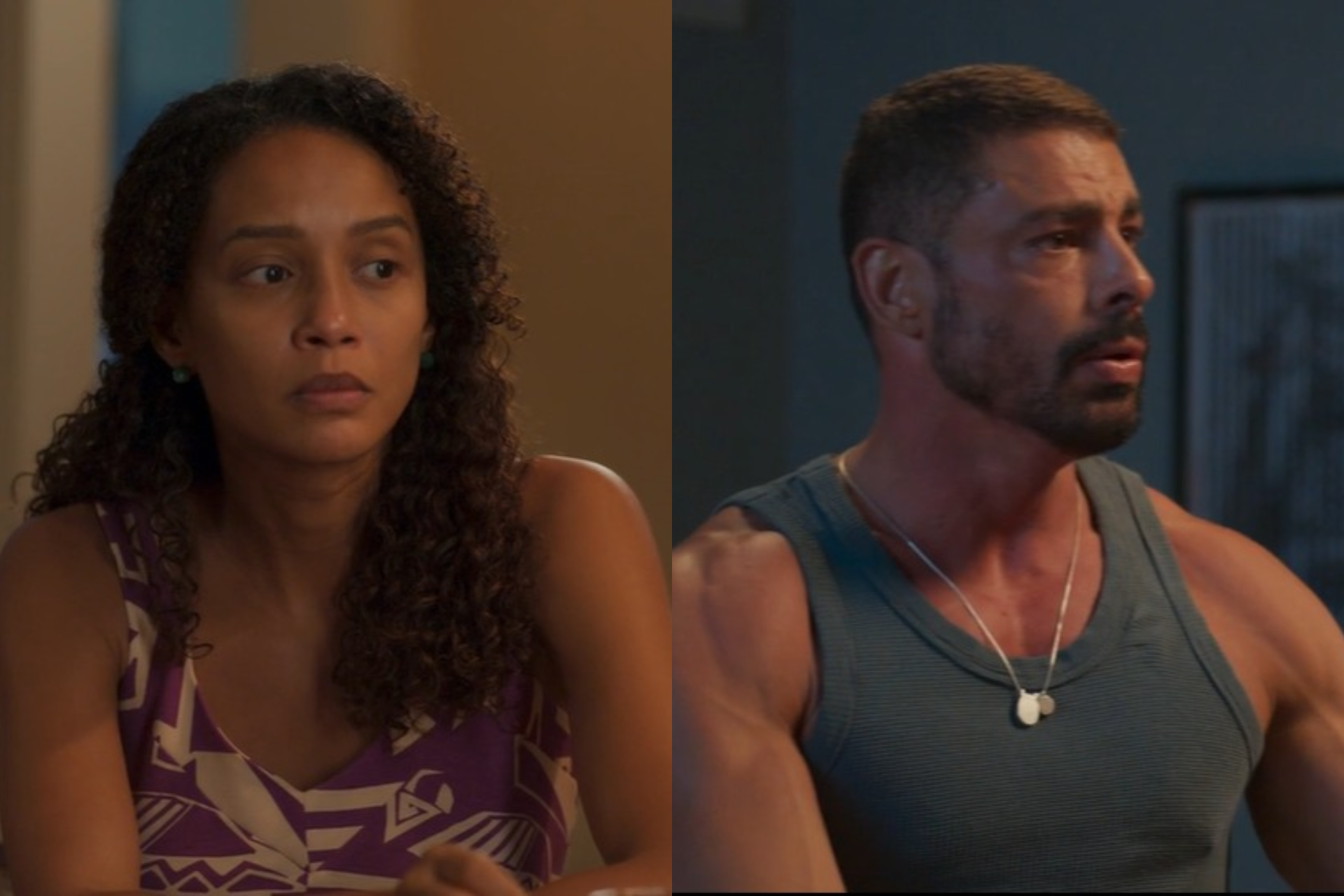 Raquel (Taís Araujo) e César (Cauã Reymond) - Reprodução Globoplay