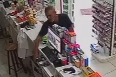 Homem furta celular em farmácia no Jardim Caiçara, em Cabo Frio
