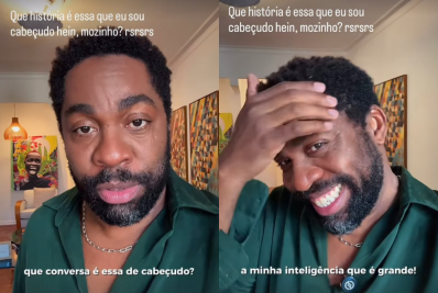 Lázaro Ramos reage ao comentário inusitado de Taís Araujo sobre sua cabeça: 'Tenho é outra coisa grande'