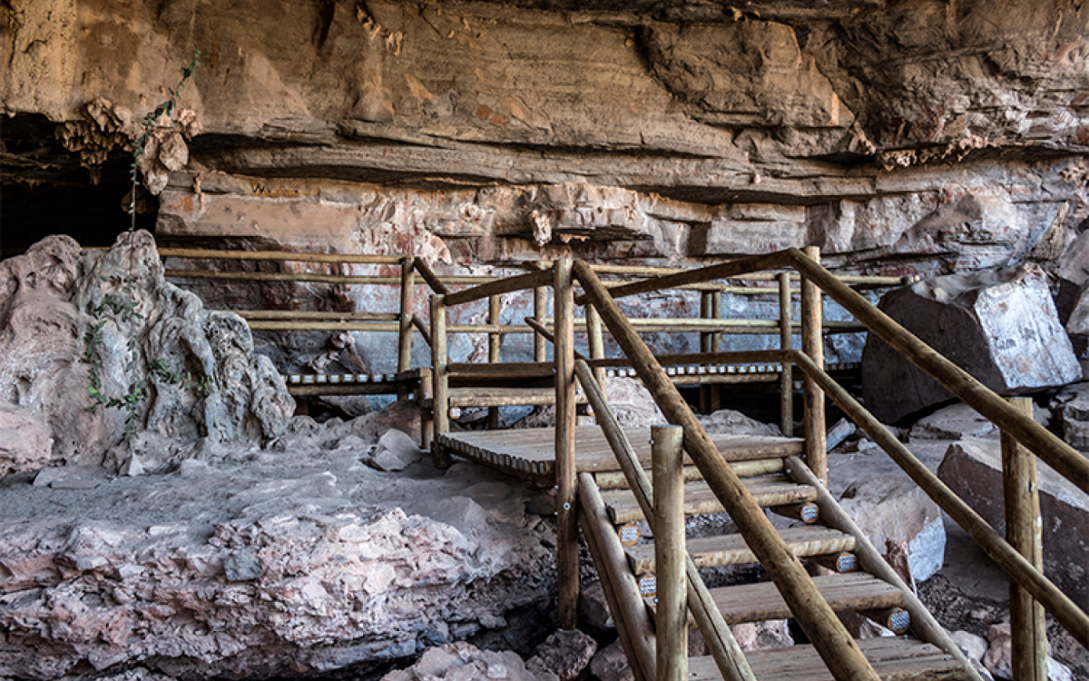 Gruta do Índio possui registros arqueológicos na entrada da gruta - Divulgação