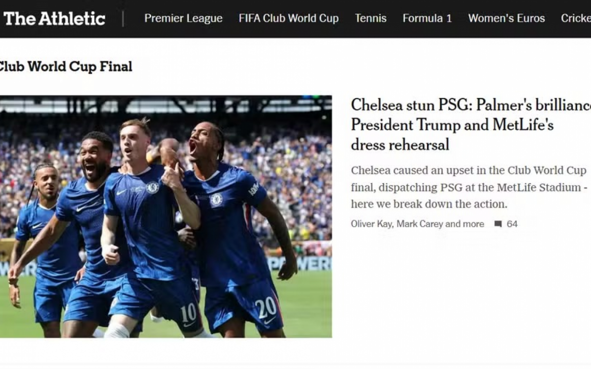 The Athletic, Inglaterra: Chelsea surpreende o PSG