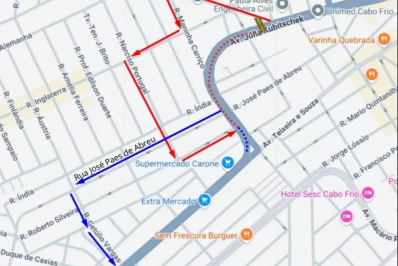 Obras de revitalização interditam trechos da Avenida Julia Kubitschek a partir desta terça-feira (15) em Cabo Frio