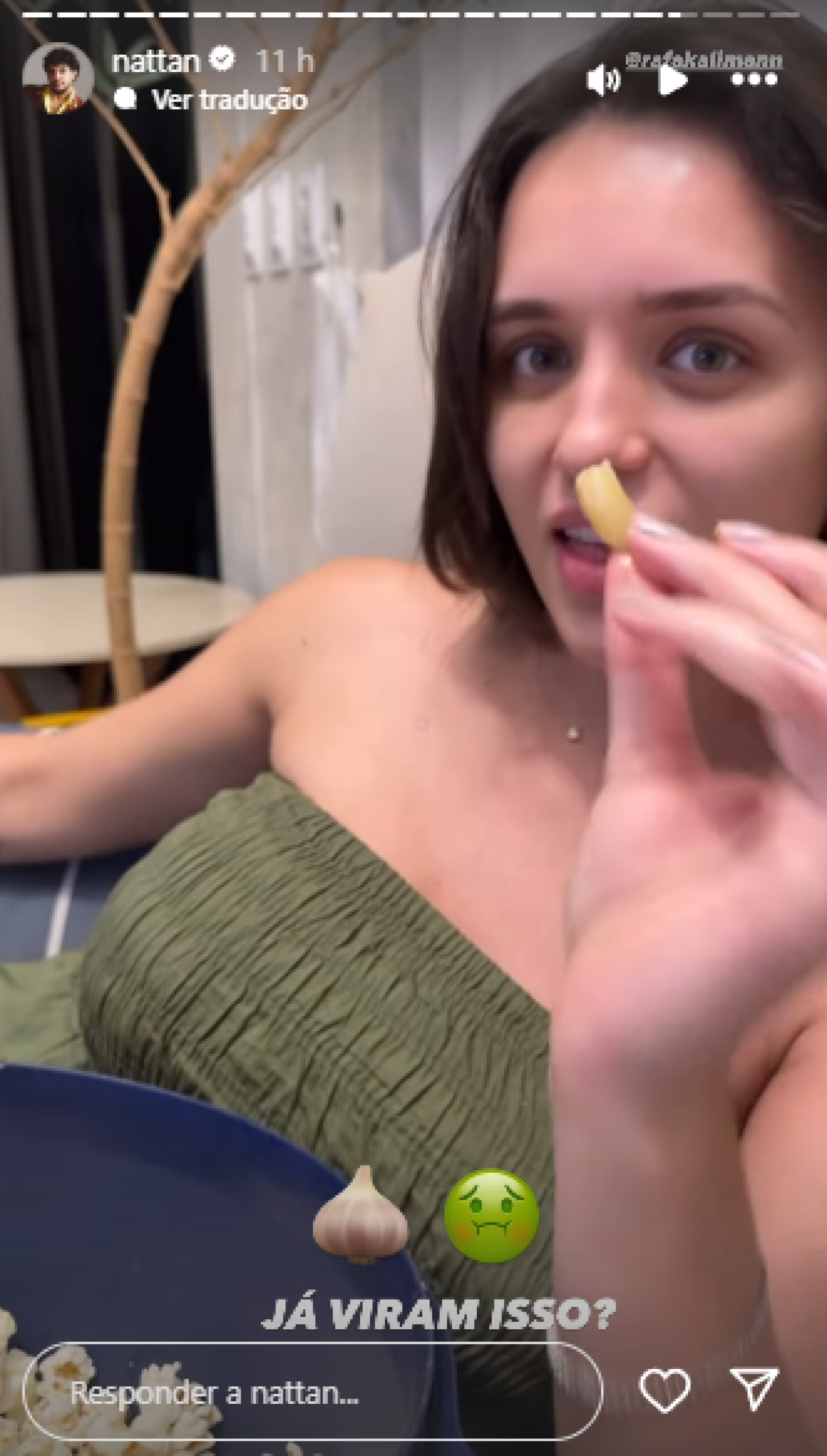 Rafa Kalimann sente desejo de grávida e Nattanzinho brinca: 'Coisa estranha' - Reprodução de vídeo / Instagram