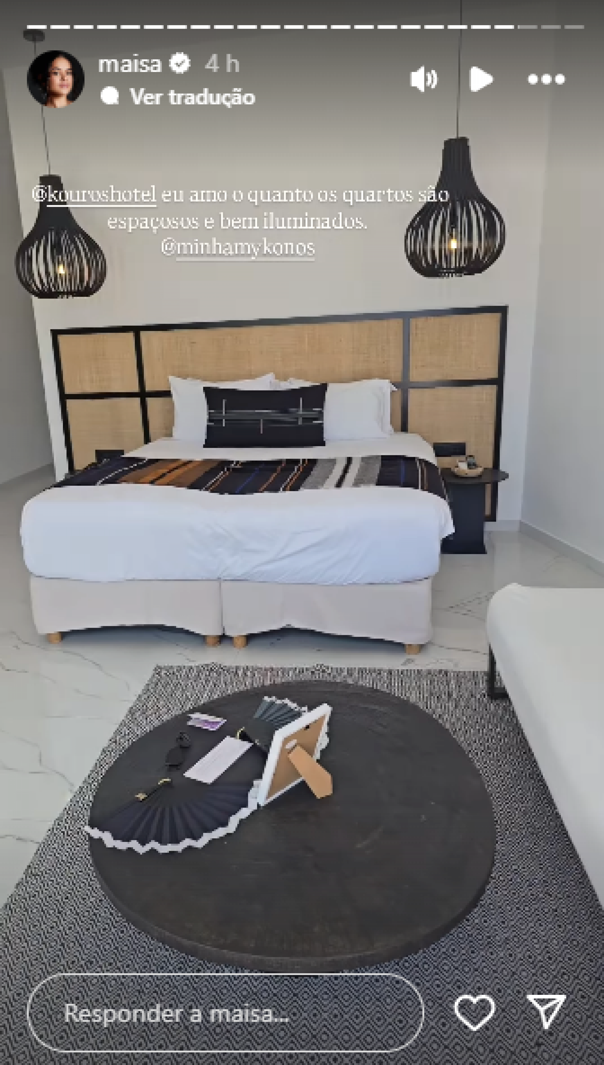 Maisa mostra detalhes do quarto que está hospedada na Grécia - Reprodução de vídeo / Instagram