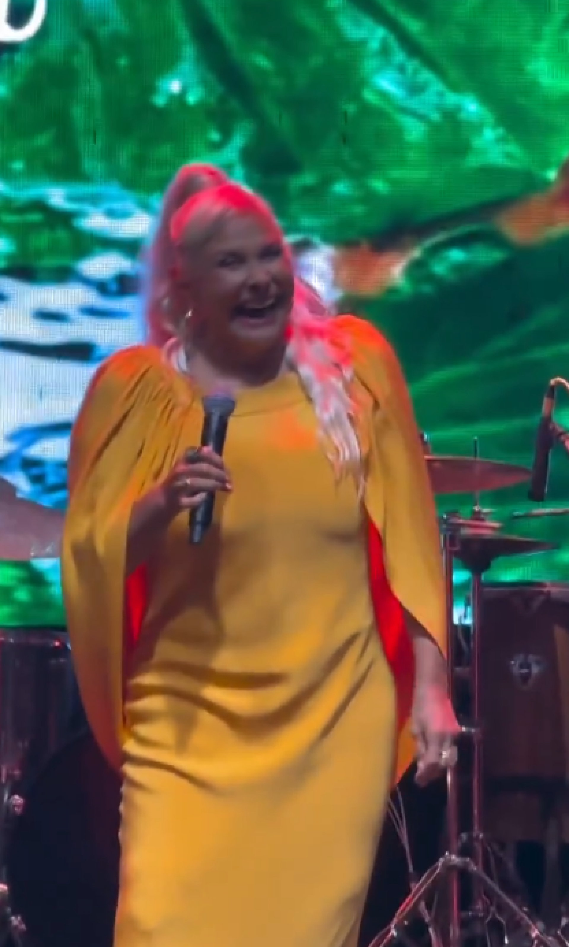 Faf&aacute; de Bel&eacute;m ironiza uso de tornozeleira eletr&ocirc;nica por Bolsonaro durante show no Par&aacute;, nesta sexta-feira (18) - Reprodu&ccedil;&atilde;o de v&iacute;deo / X