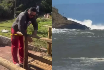 Praia do Forno é interditada após mar agitado surpreender turistas em Búzios