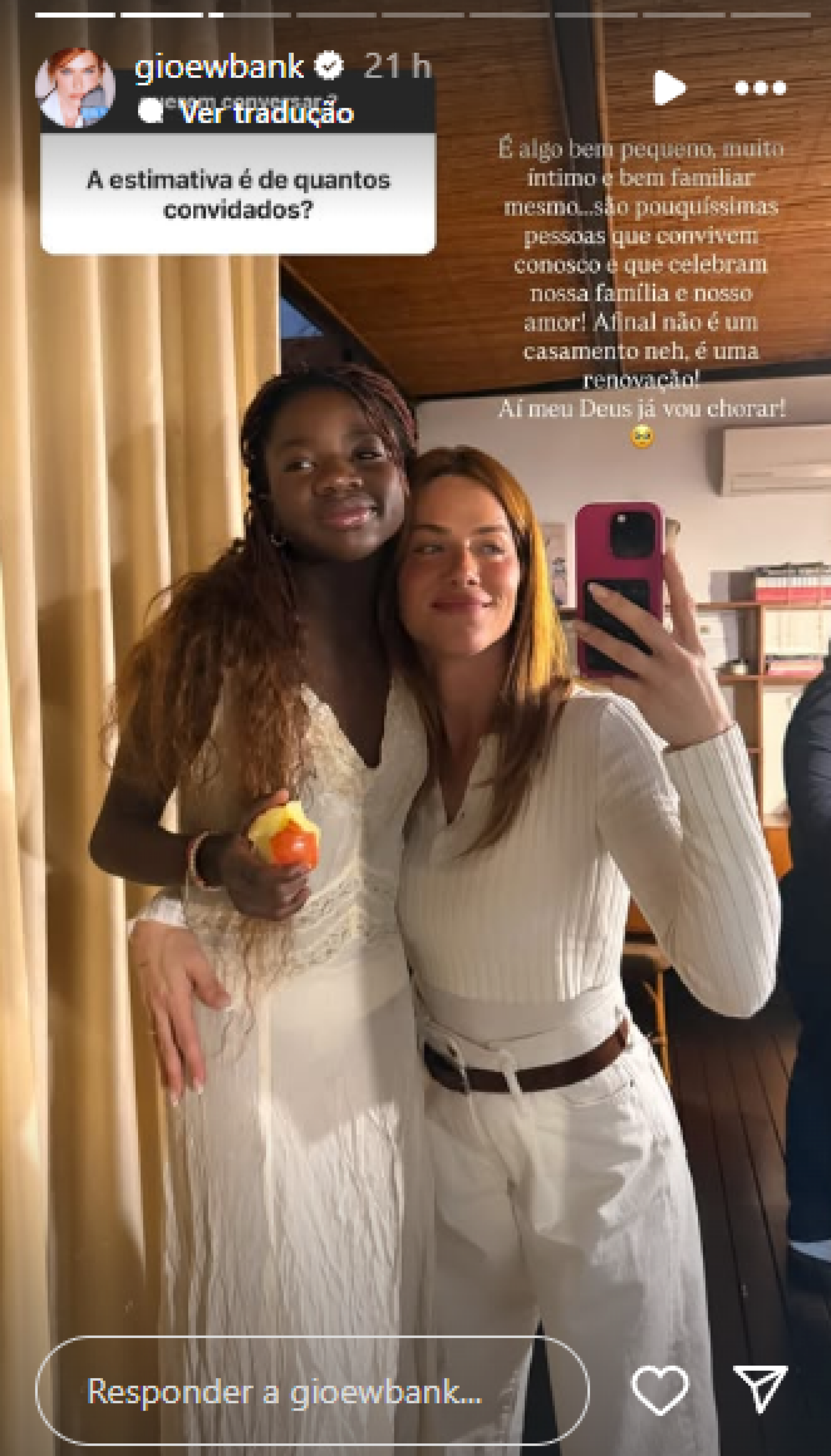 Giovanna Ewbank revela detalhes da renovação de votos com Bruno Gagliasso - Reprodução / Instagram