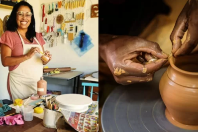 Oficinas gratuitas de cerâmica unem arte e saúde mental no Alecrim, em São Pedro da Aldeia