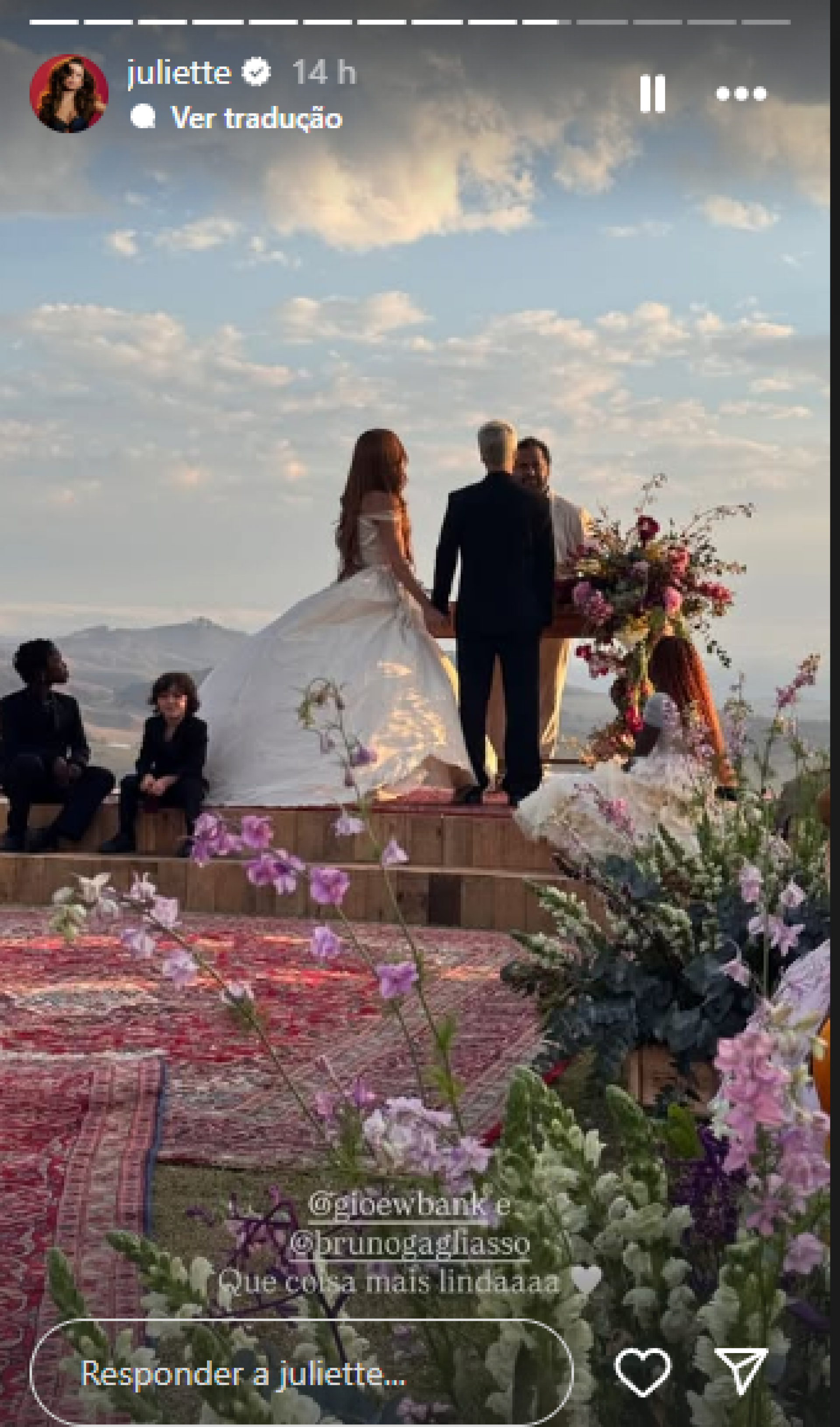 Juliette mostra registros da renovação de votos de Giovanna Ewbank e Bruno Gagliasso - Reprodução / Instagram