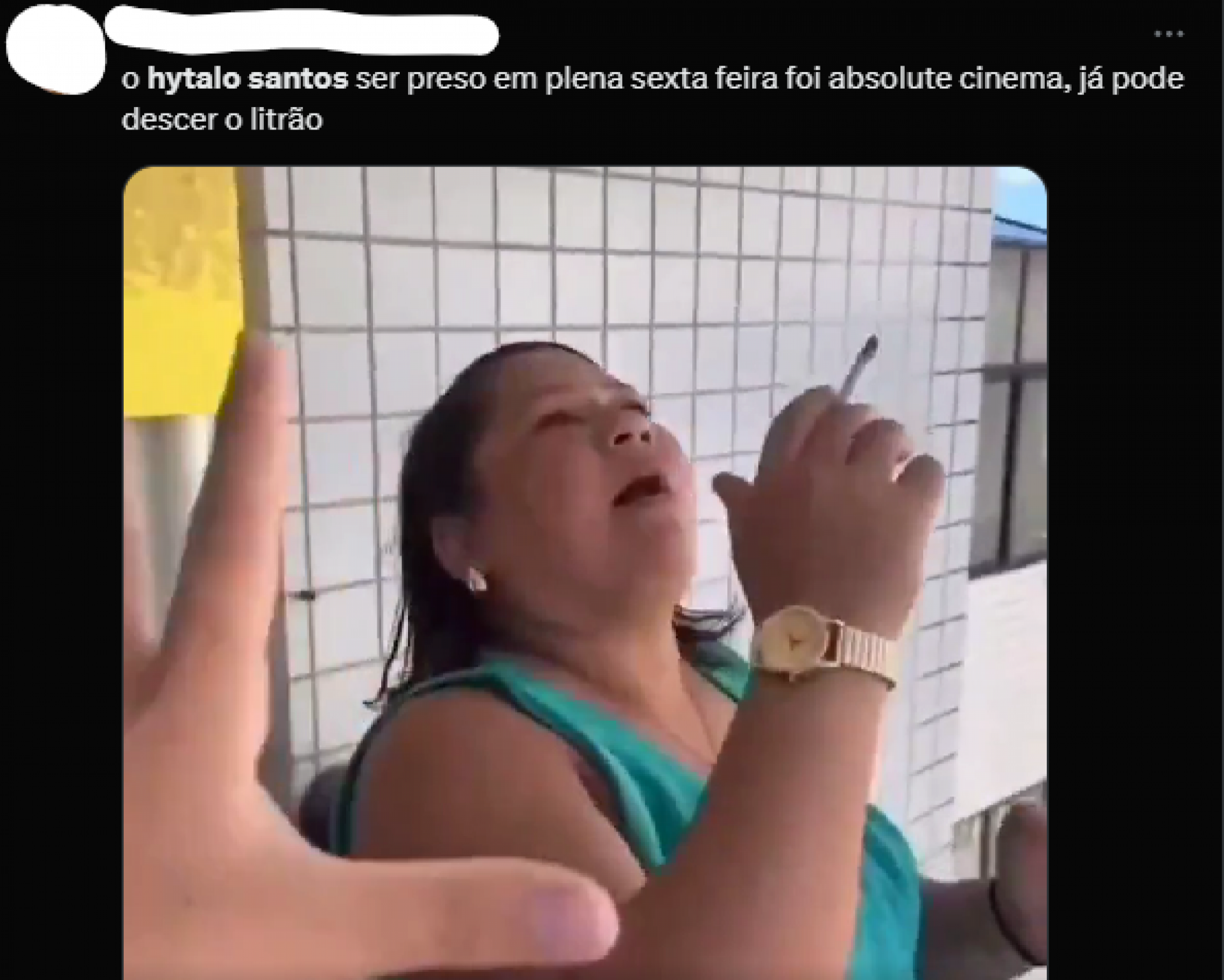 Internautas comentam prisão de Hytalo Santos - Reprodução / X