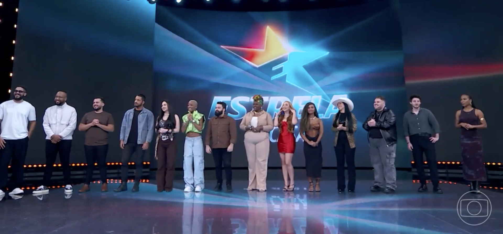 Participantes do 'Estrela da Casa' se encontram no 'Domingão com Huck' - TV Globo