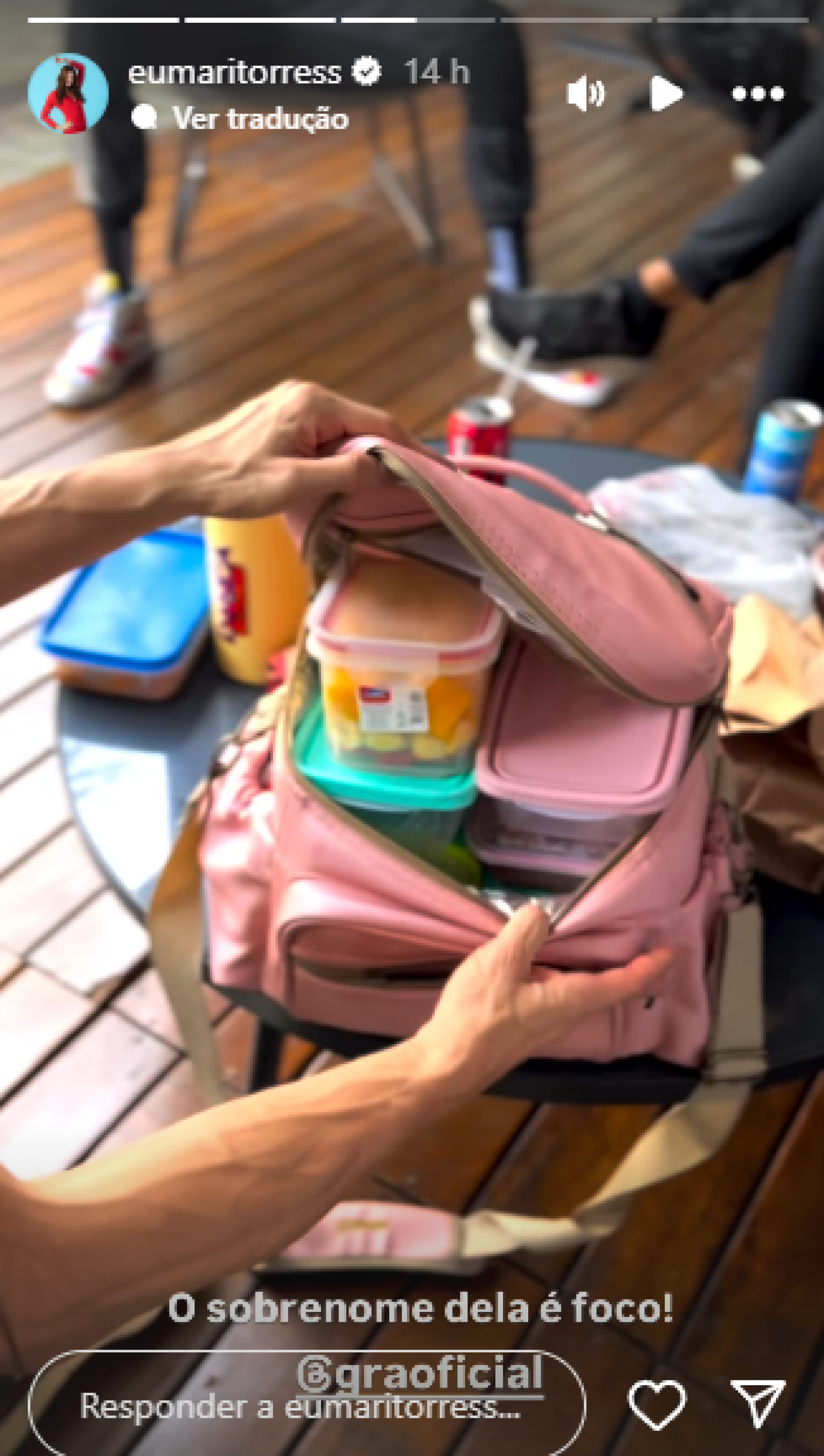 Mariana Torres mostra marmitas de Gracyanne Barbosa: 'Sobrenome dela é foco' - Reprodução / Instagram