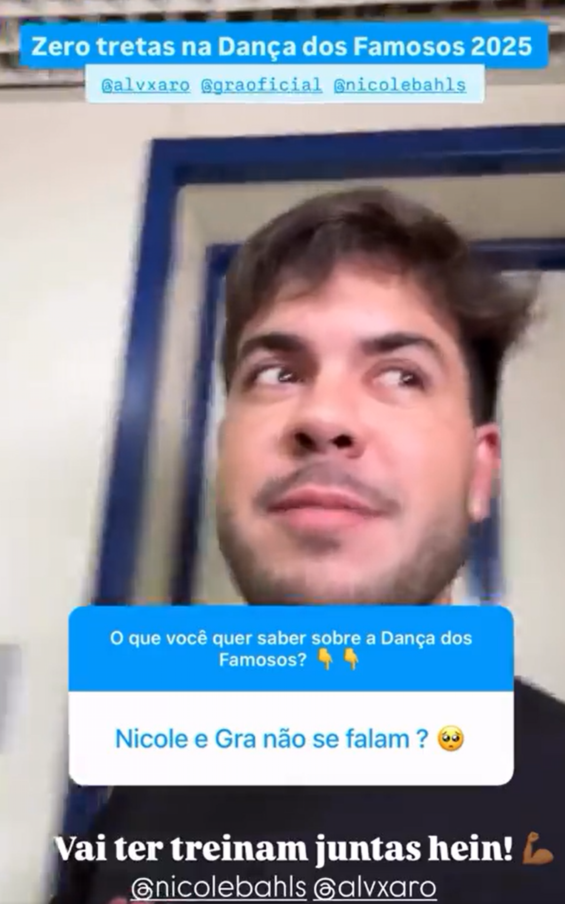 Álvaro coloca assunto em pauta e ouve resposta bem-humorada da musa fitness - reprodução Instagram