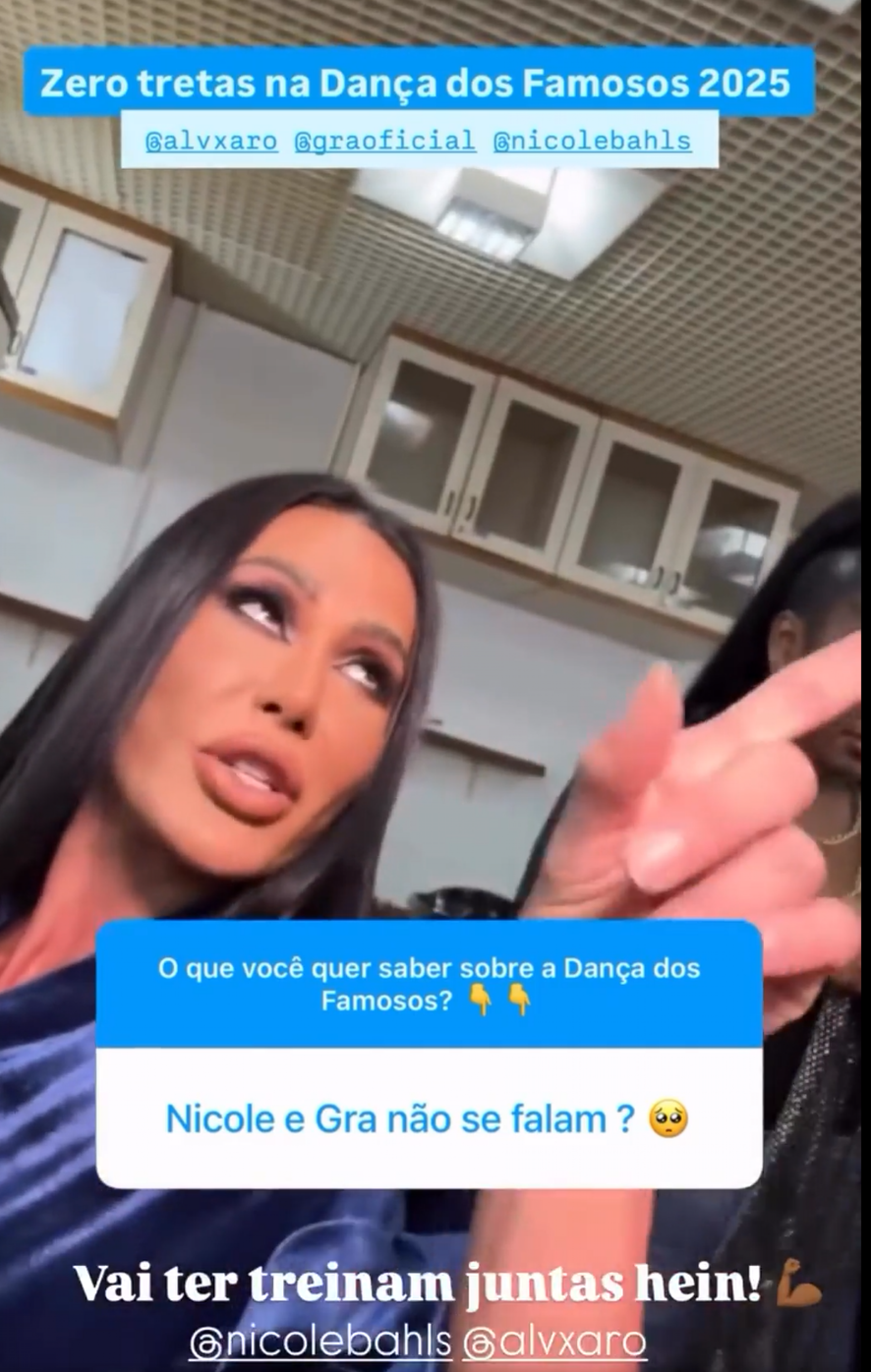 Gracyanne Barbosa reage a pergunta sobre rixa com Nicole Bahls nos bastidores - reprodução Instagram