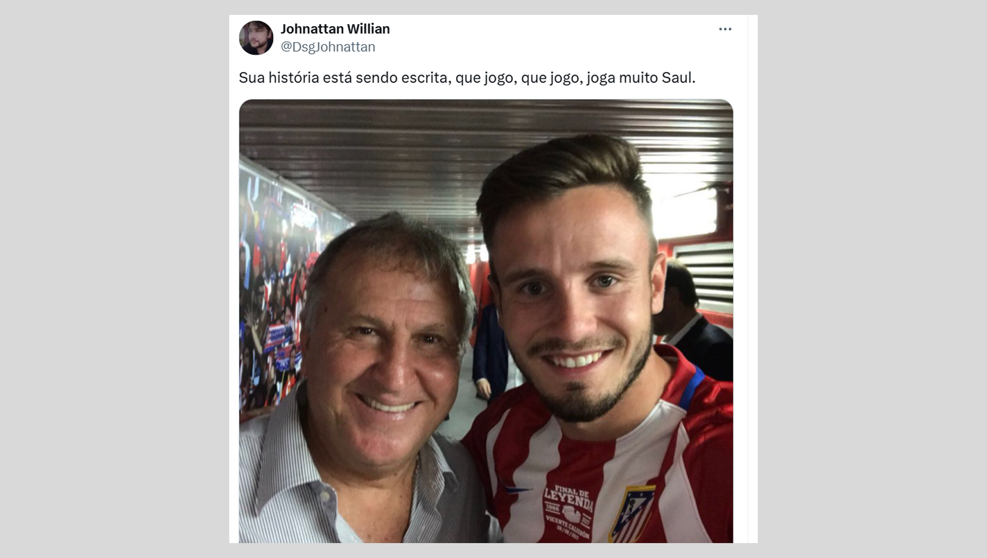 Torcedores do Flamengo elogiaram Saúl e exaltaram sua atuação contra o Internacional - Reprodução de redes sociais