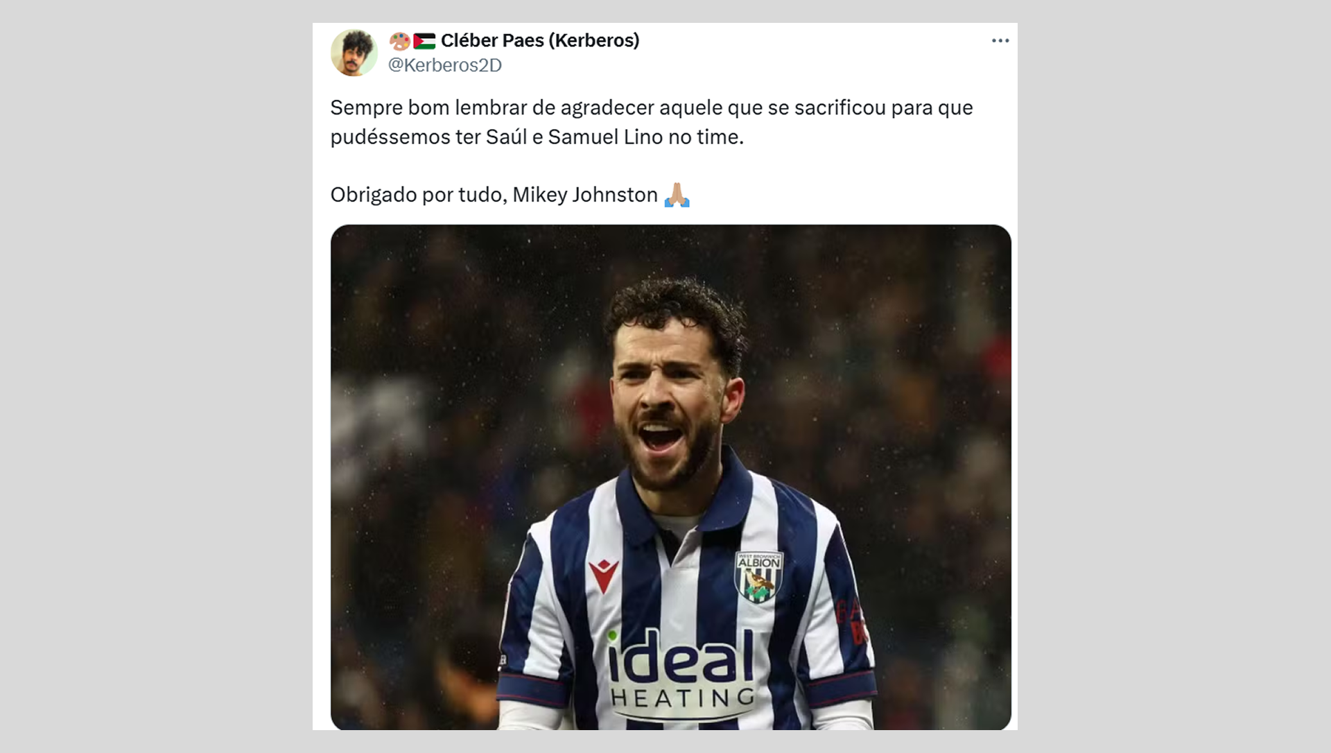 Torcedores do Flamengo elogiaram Saúl e exaltaram sua atuação contra o Internacional - Reprodução de redes sociais