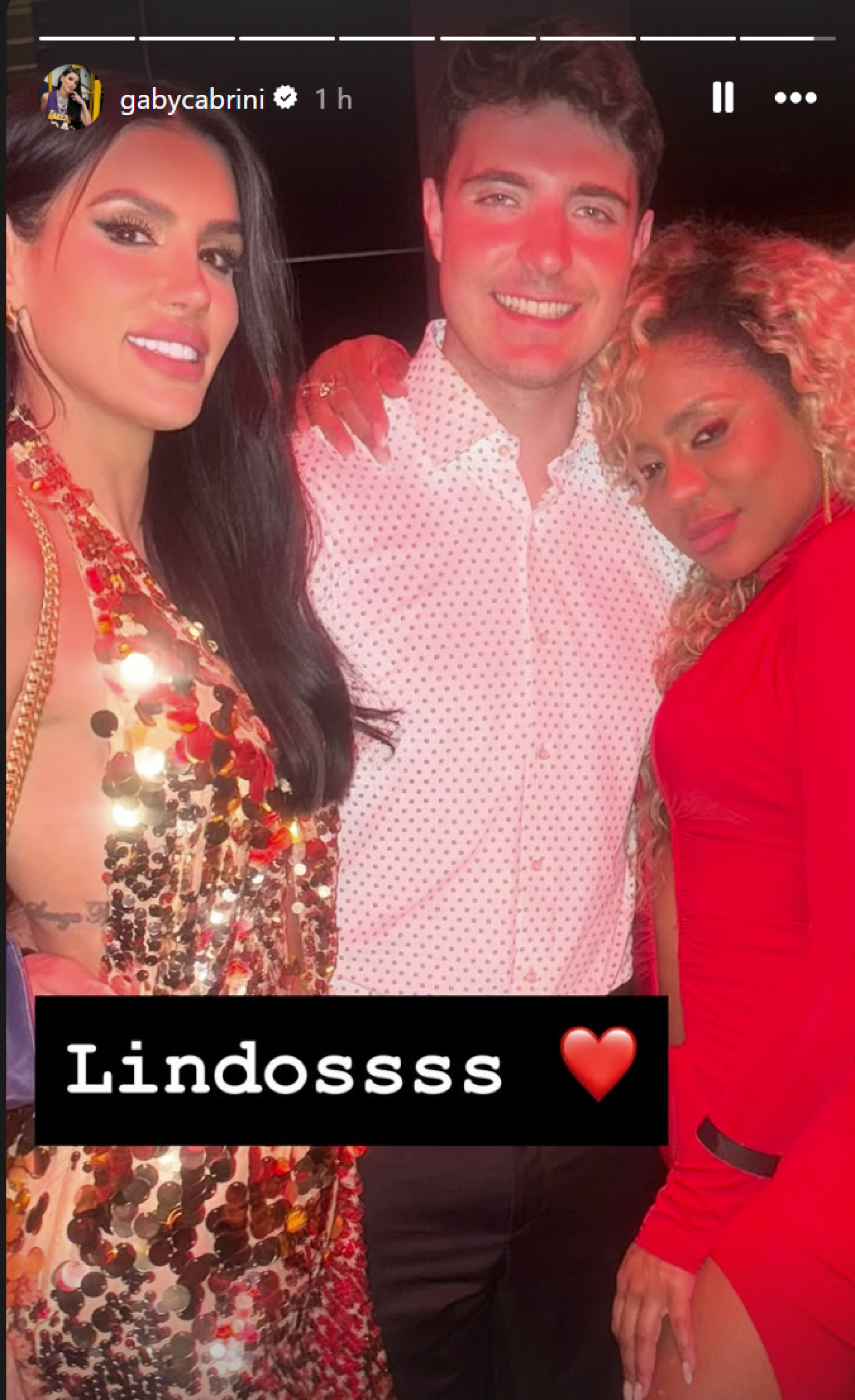 Gaby Cabrini, João Augusto Liberato e Cariúcha - reprodução Instagram