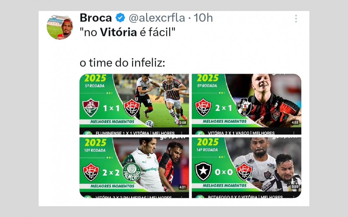 Memes sobre a goleada de 8 a 0 do Flamengo sobre o Vit&oacute;ria tomaram conta das redes sociais