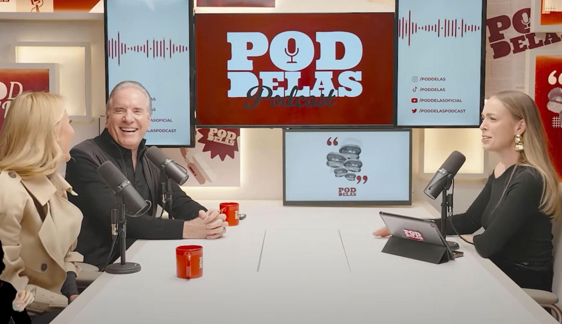 Roberto Justus contou no 'Poddelas' episódio marcante do início do relacionamento com Ana Paula Siebert - reprodução Youtube