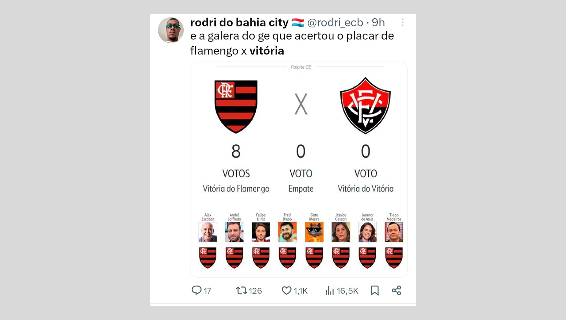 Memes sobre a goleada de 8 a 0 do Flamengo sobre o Vitória tomaram conta das redes sociais - Reprodução do X