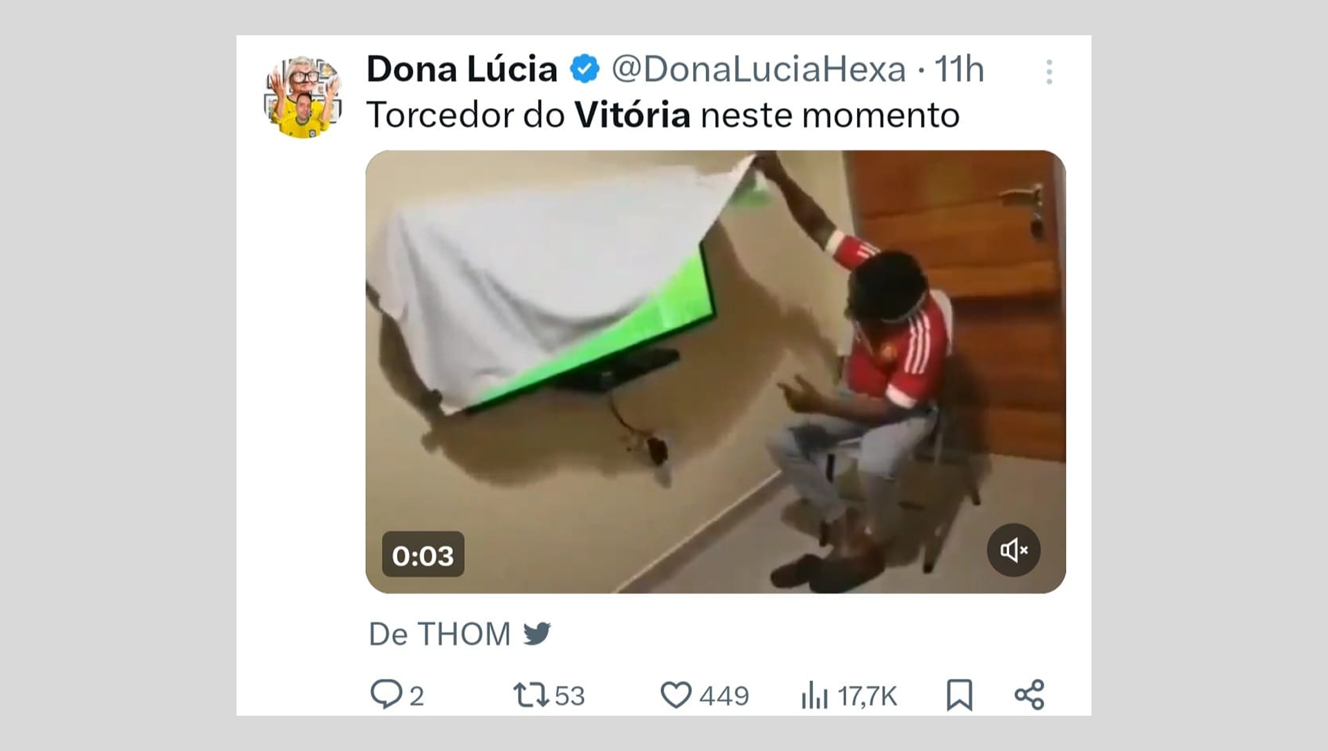 Memes sobre a goleada de 8 a 0 do Flamengo sobre o Vitória tomaram conta das redes sociais - Reprodução do X