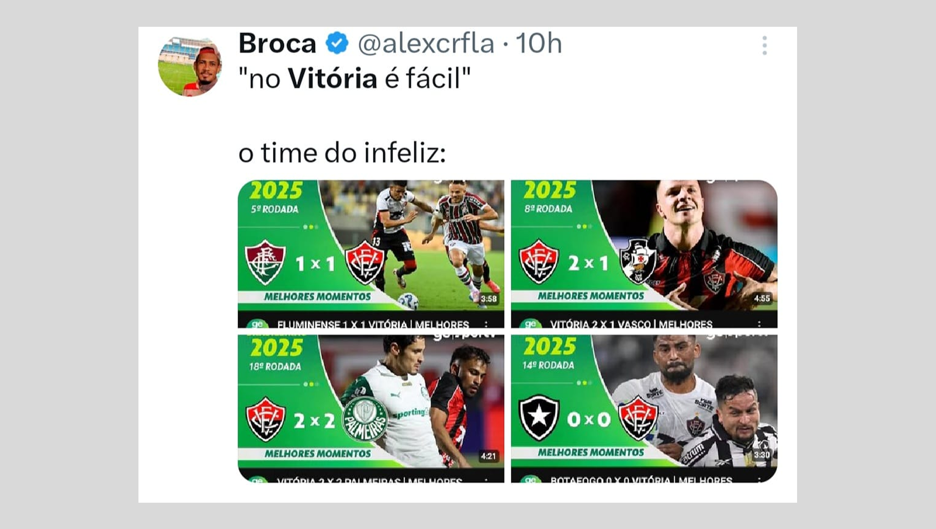 Memes sobre a goleada de 8 a 0 do Flamengo sobre o Vitória tomaram conta das redes sociais - Reprodução do X