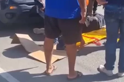 Motoboy fica ferido em colisão entre moto e carro em Búzios