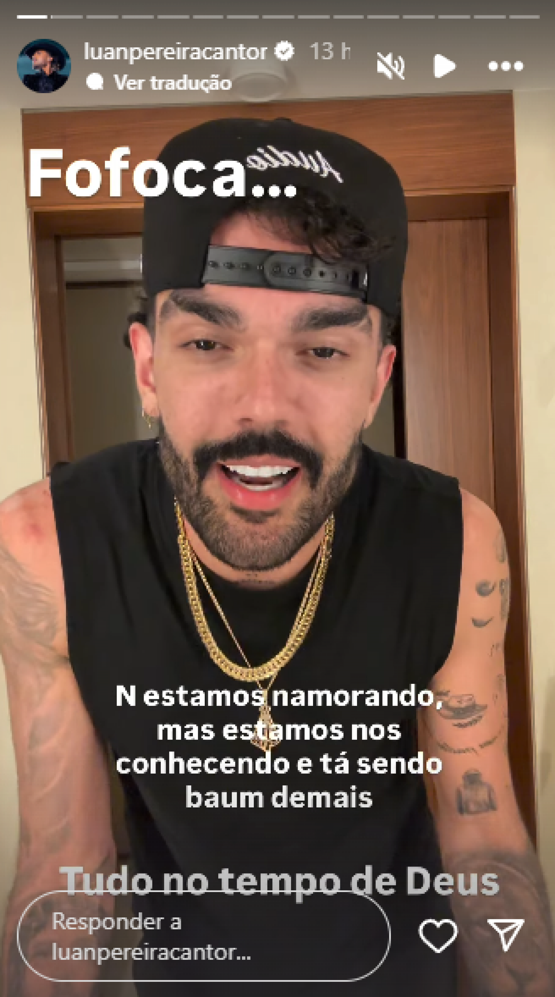 Luan Pereira nega namoro com Vict&oacute;ria Miranda e diz que est&atilde;o apenas se 'conhecendo' - Reprodu&ccedil;&atilde;o de v&iacute;deo / Instagram