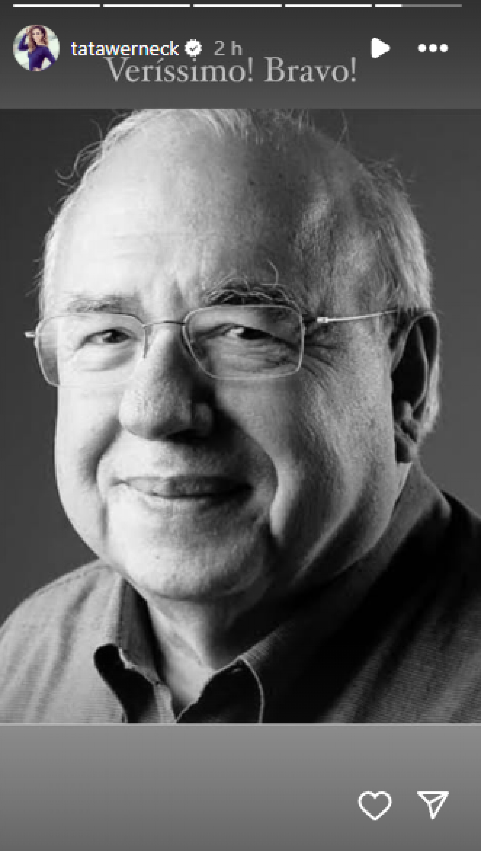 Tata Werneck lamenta morte de Luis Fernando Verissimo - Reprodução / Instagram