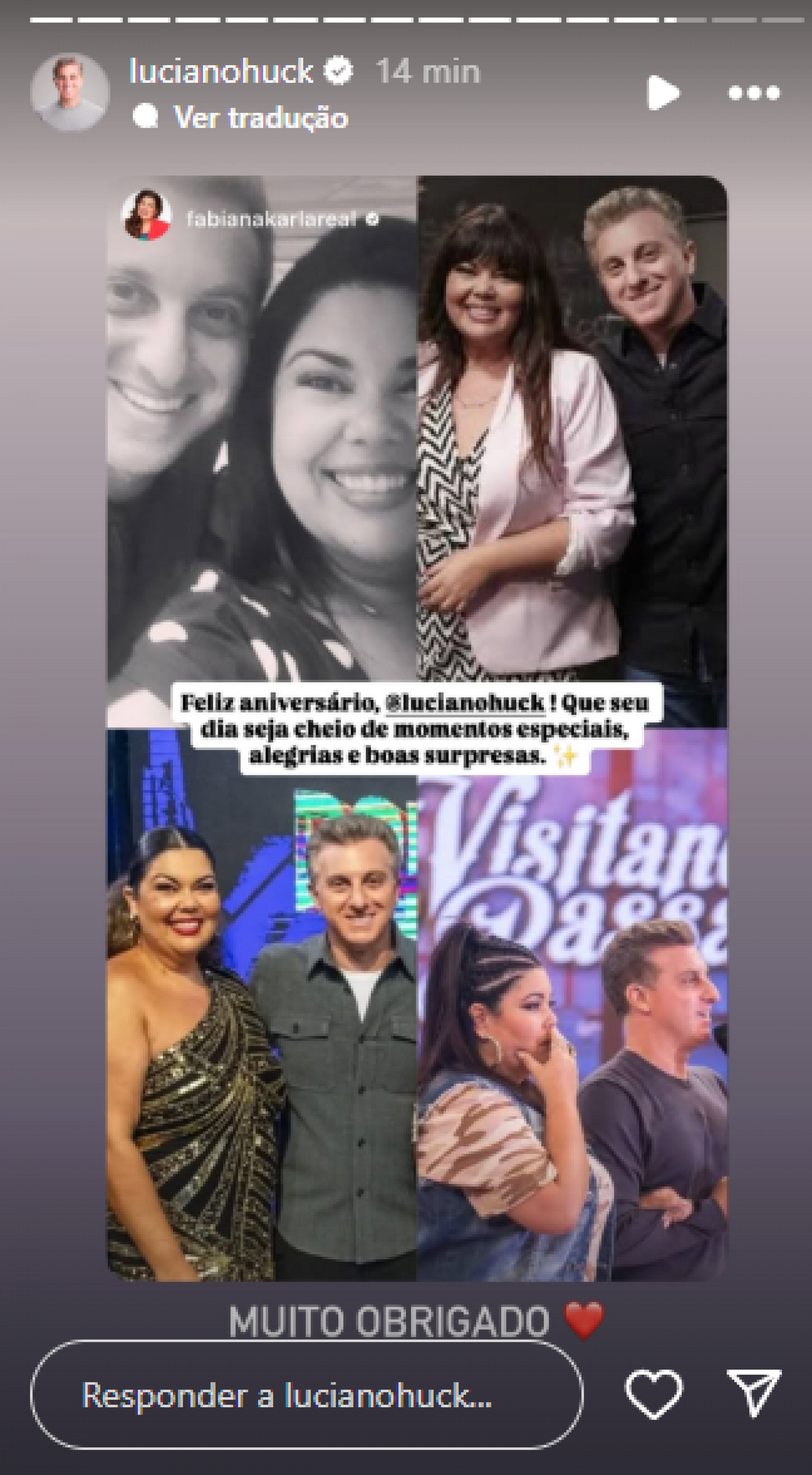 Luciano Huck completa 54 anos e ganha homenagem de Fabiana Karla - Reprodução / Instagram