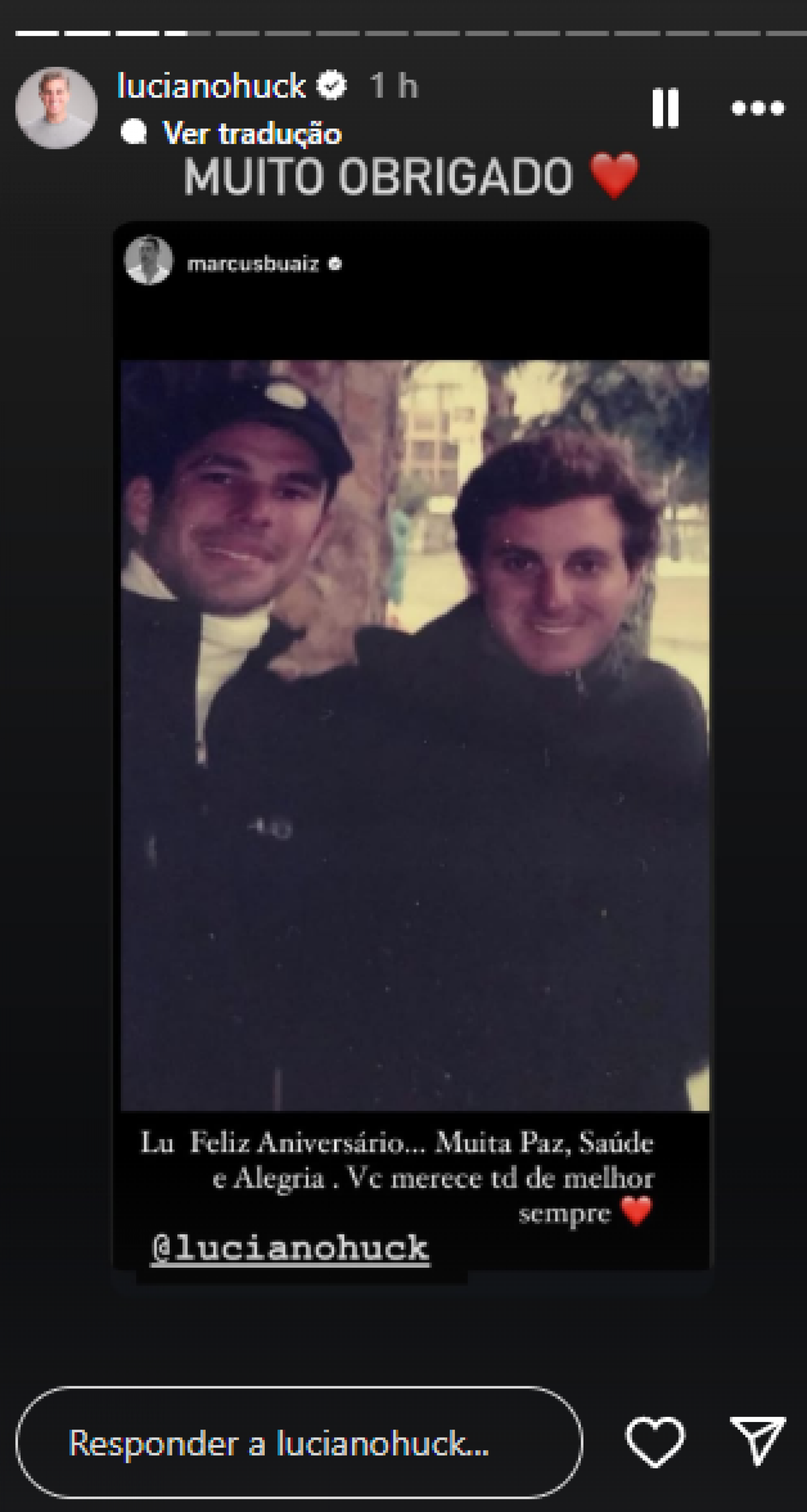 Luciano Huck completa 54 anos e ganha homenagem de Marcus Buaiz - Reprodução / Instagram
