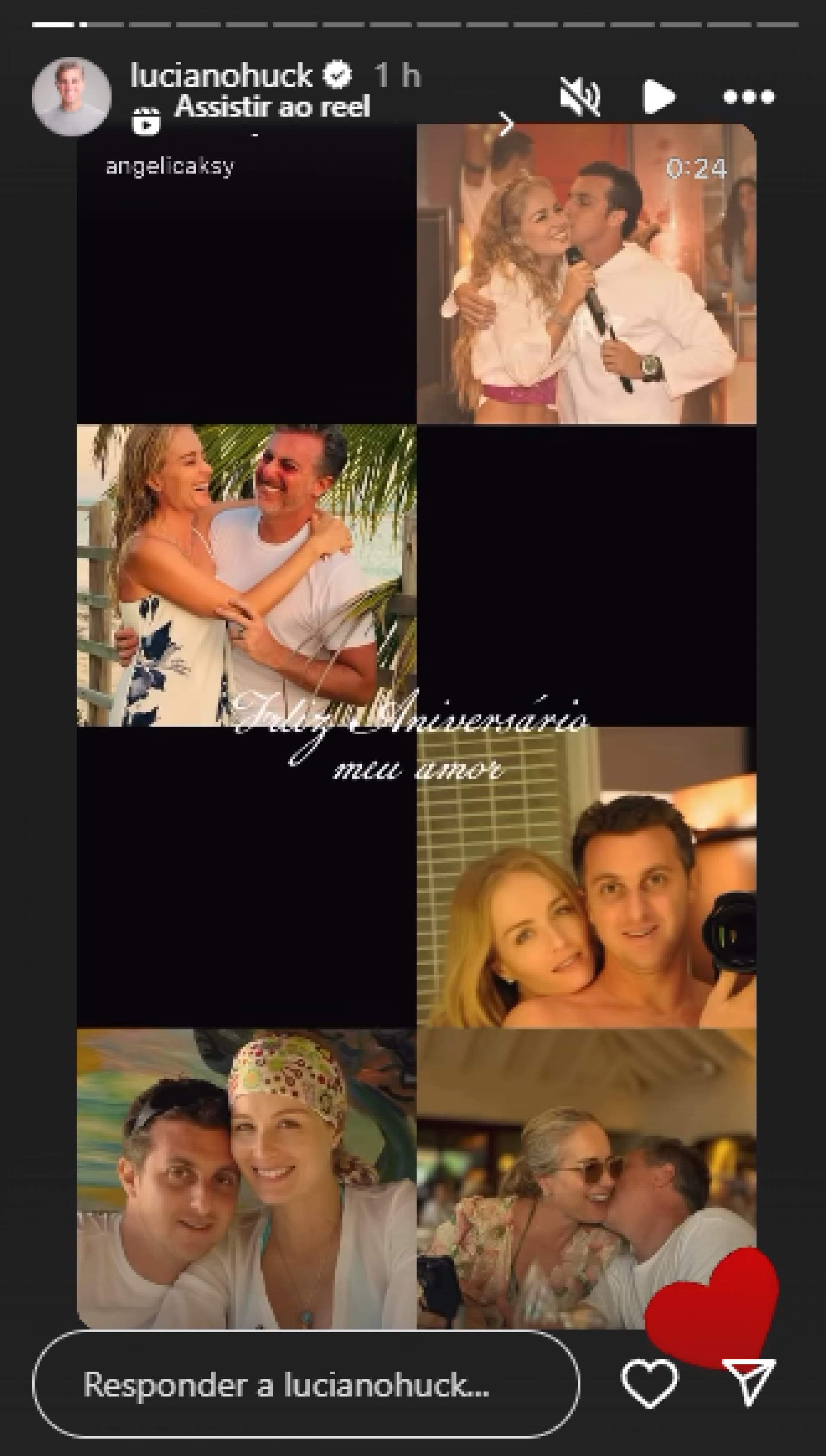 Luciano Huck completa 54 anos e ganha homenagem da mulher, Angélica - Reprodução / Instagram