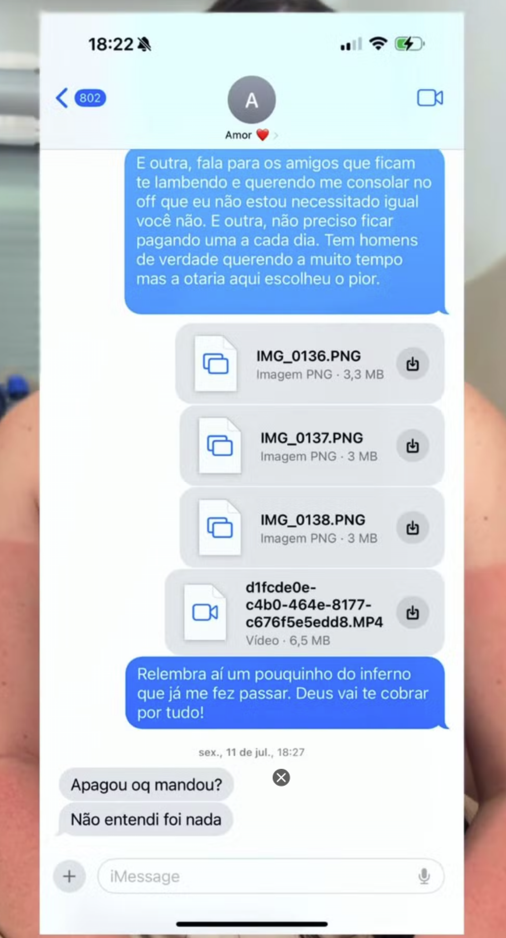 Ex de Gordão da XJ expõe prints e fala sobre término conturbado - reprodução Instagram