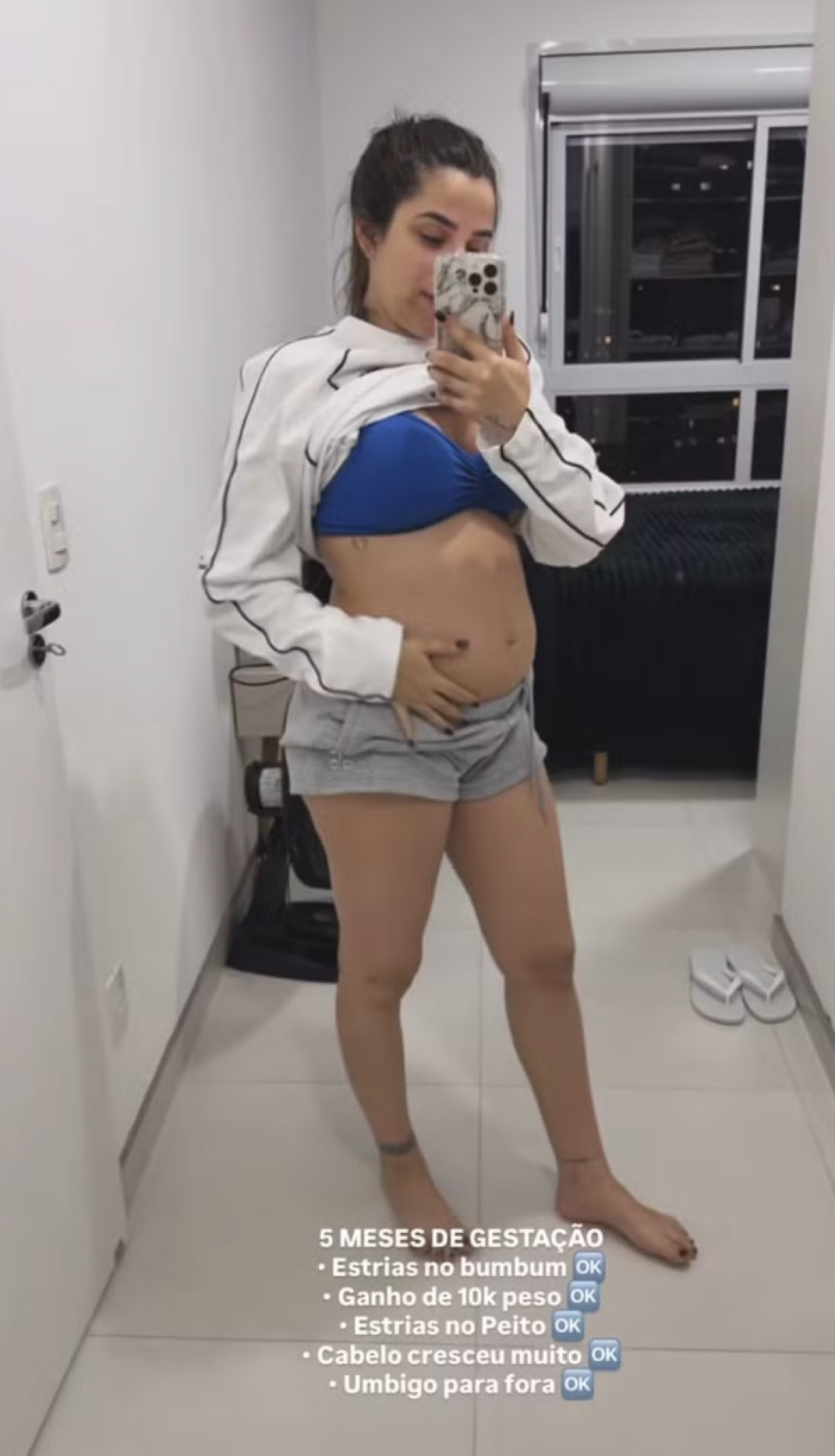 Key Alves mostra mudanças no corpo durante a gravidez de Rosamaria - reprodução Instagram