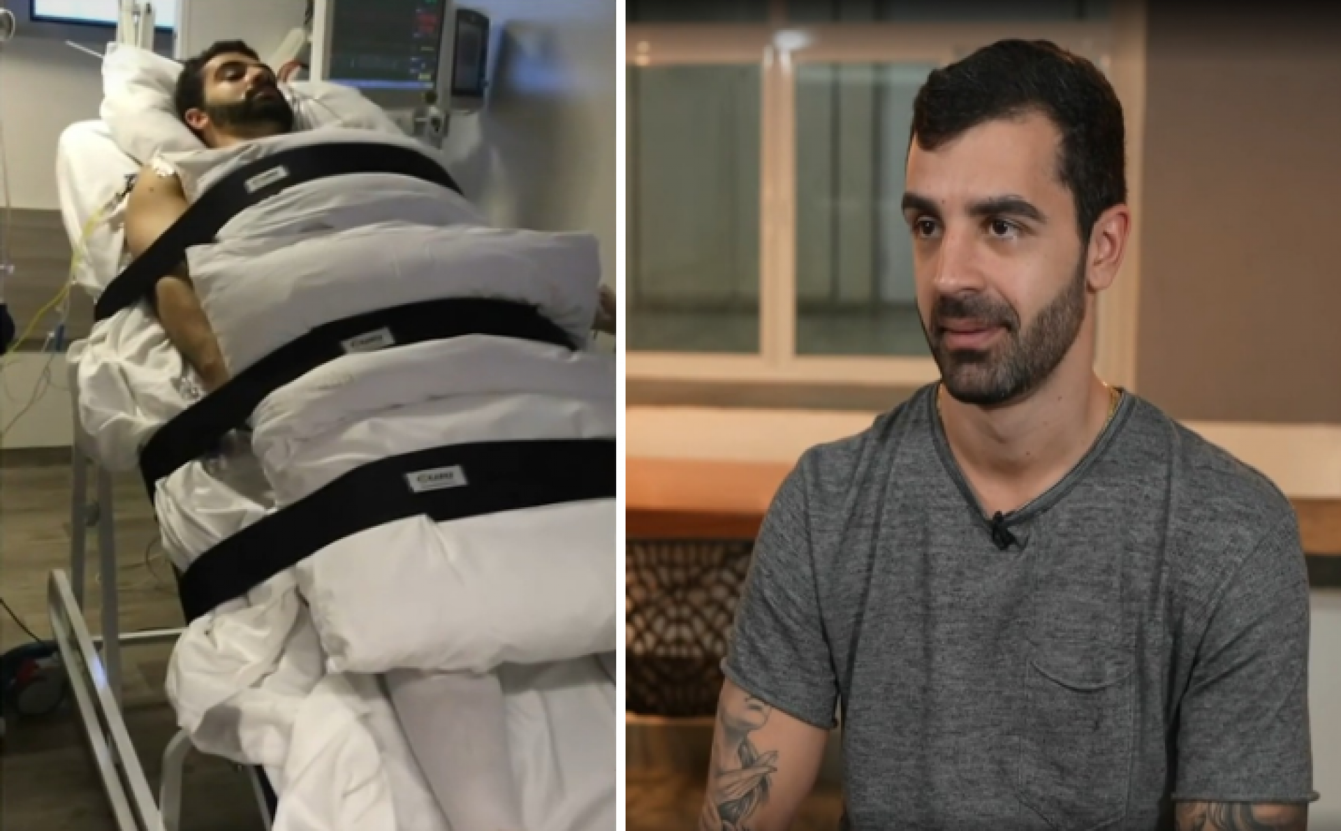 Bruno sofreu um acidente de tr&acirc;nsito e fraturou a coluna vertebral ap&oacute;s o medicamento recuperou os movimentos - Reprodu&ccedil;&atilde;o / TV Globo