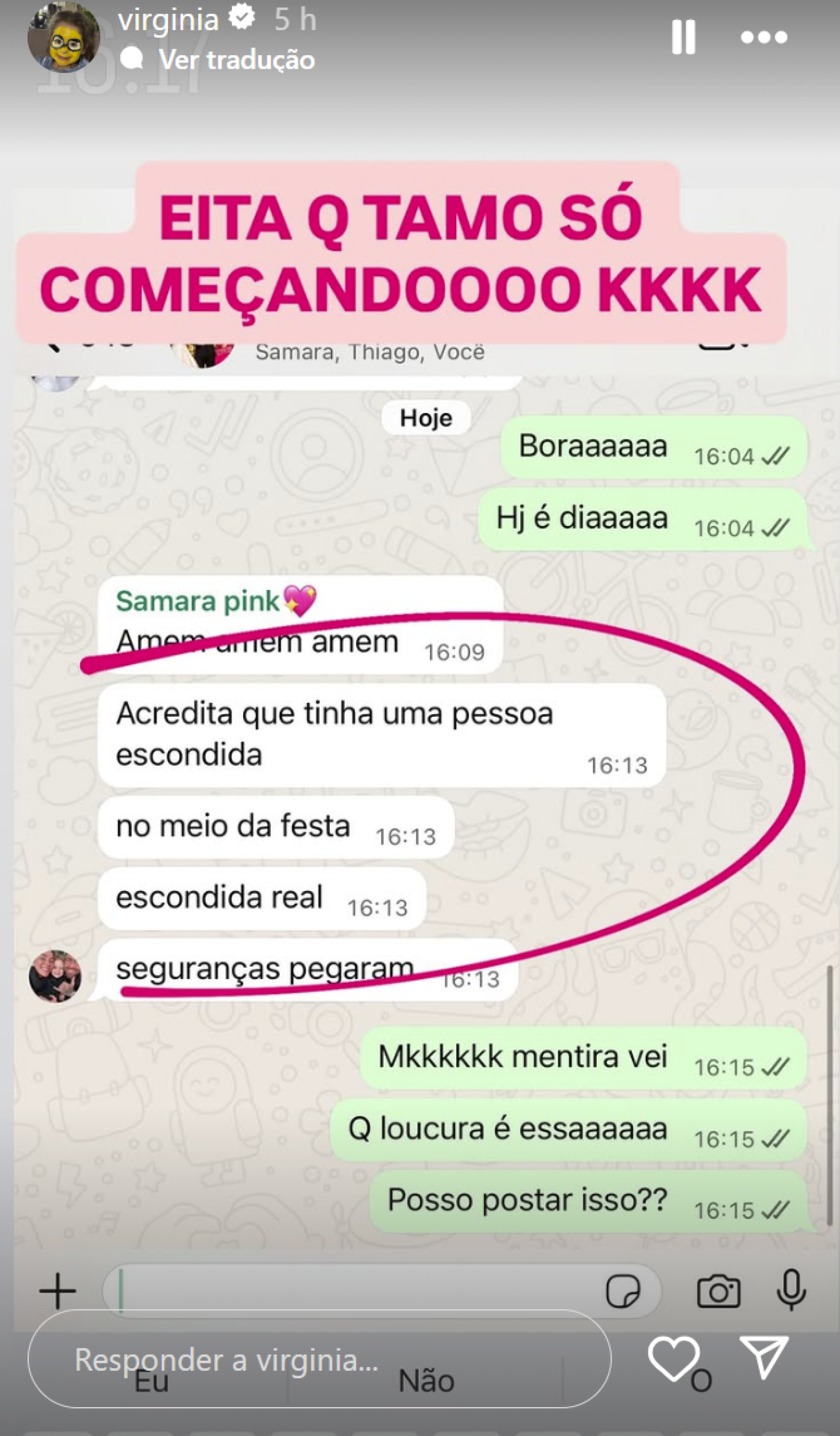 Virginia Fonseca se surpreende com penetra em festa da WePink - reprodução Instagram